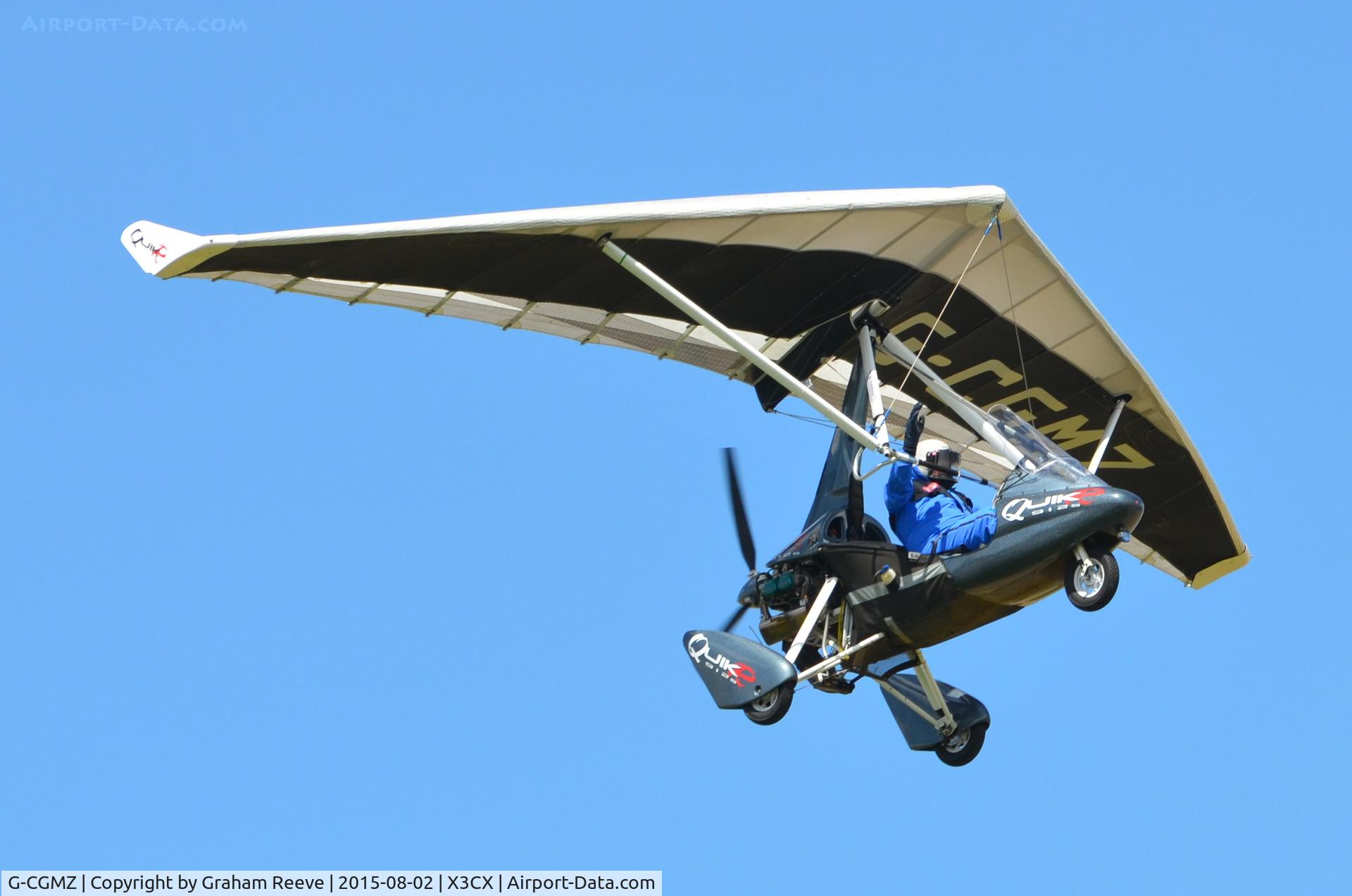 G-CGMZ, 2010 P&M Aviation QuikR C/N 8513, Departing from Northrepps.