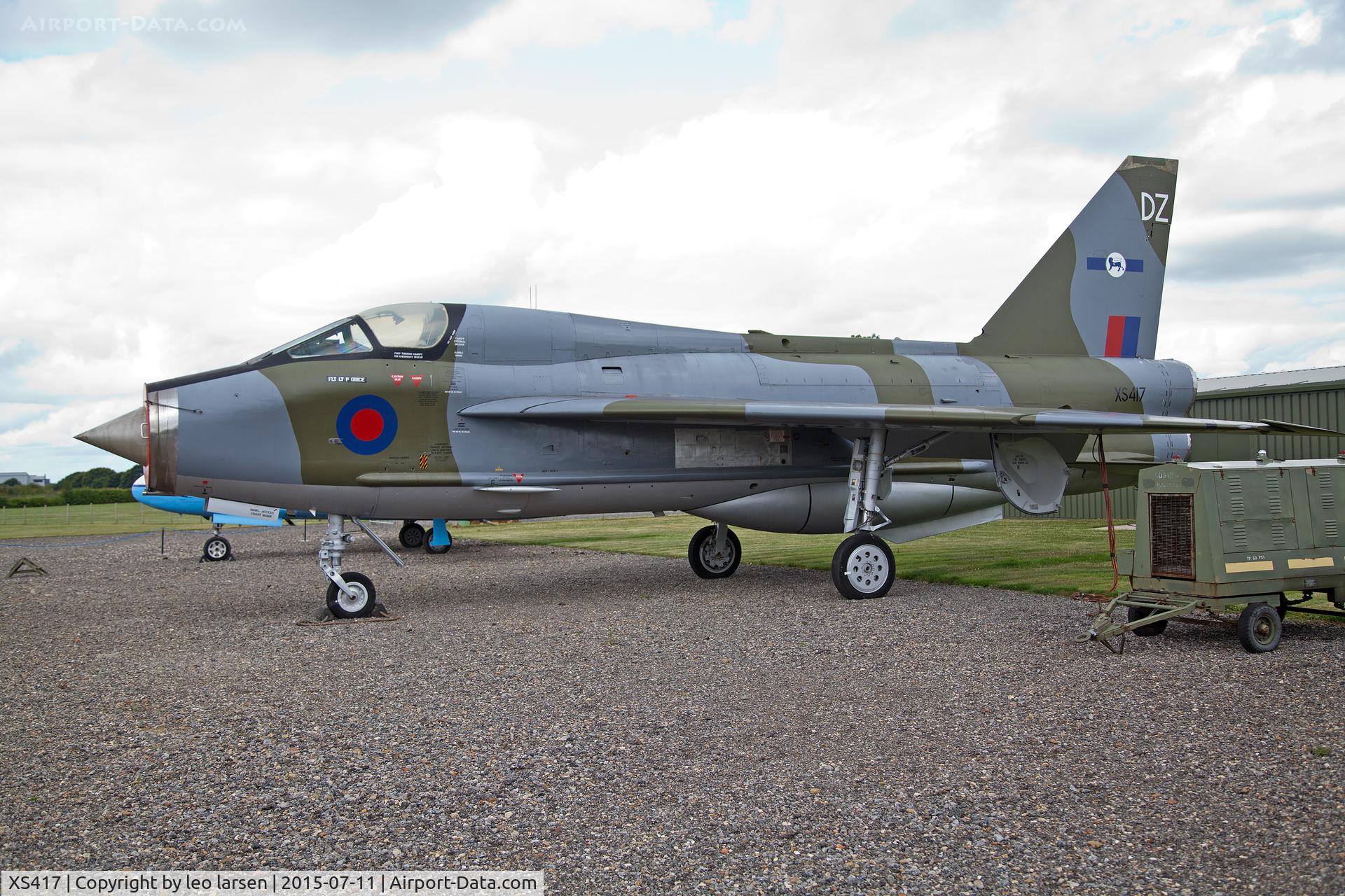 XS417, 1964 English Electric Lightning T.5 C/N 95002, Newark Air museum 11.7.15