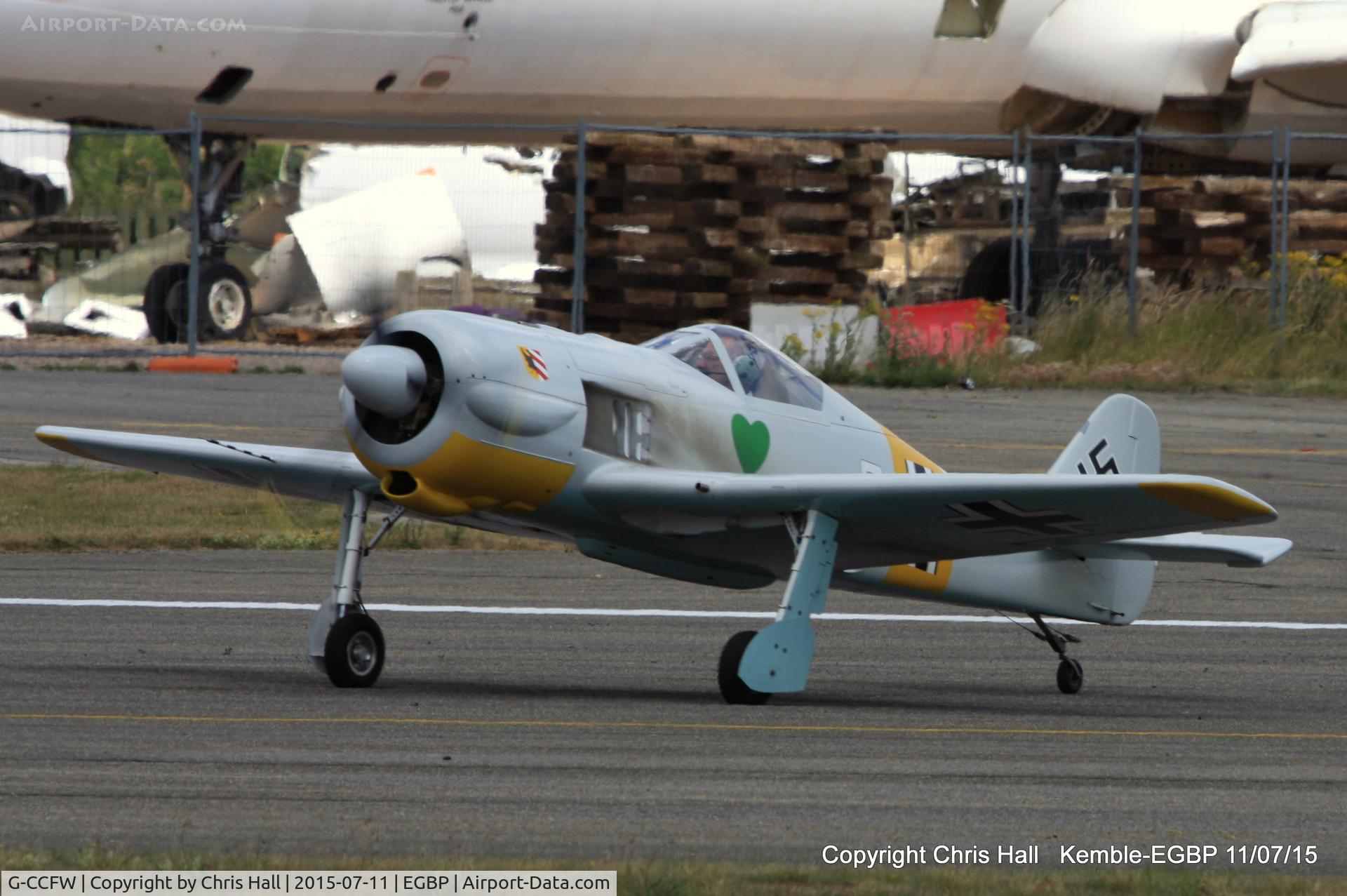 G-CCFW, 2003 WAR Focke-Wulf 190 C/N PFA 081-12729, visitor from nearby Oaksey Park