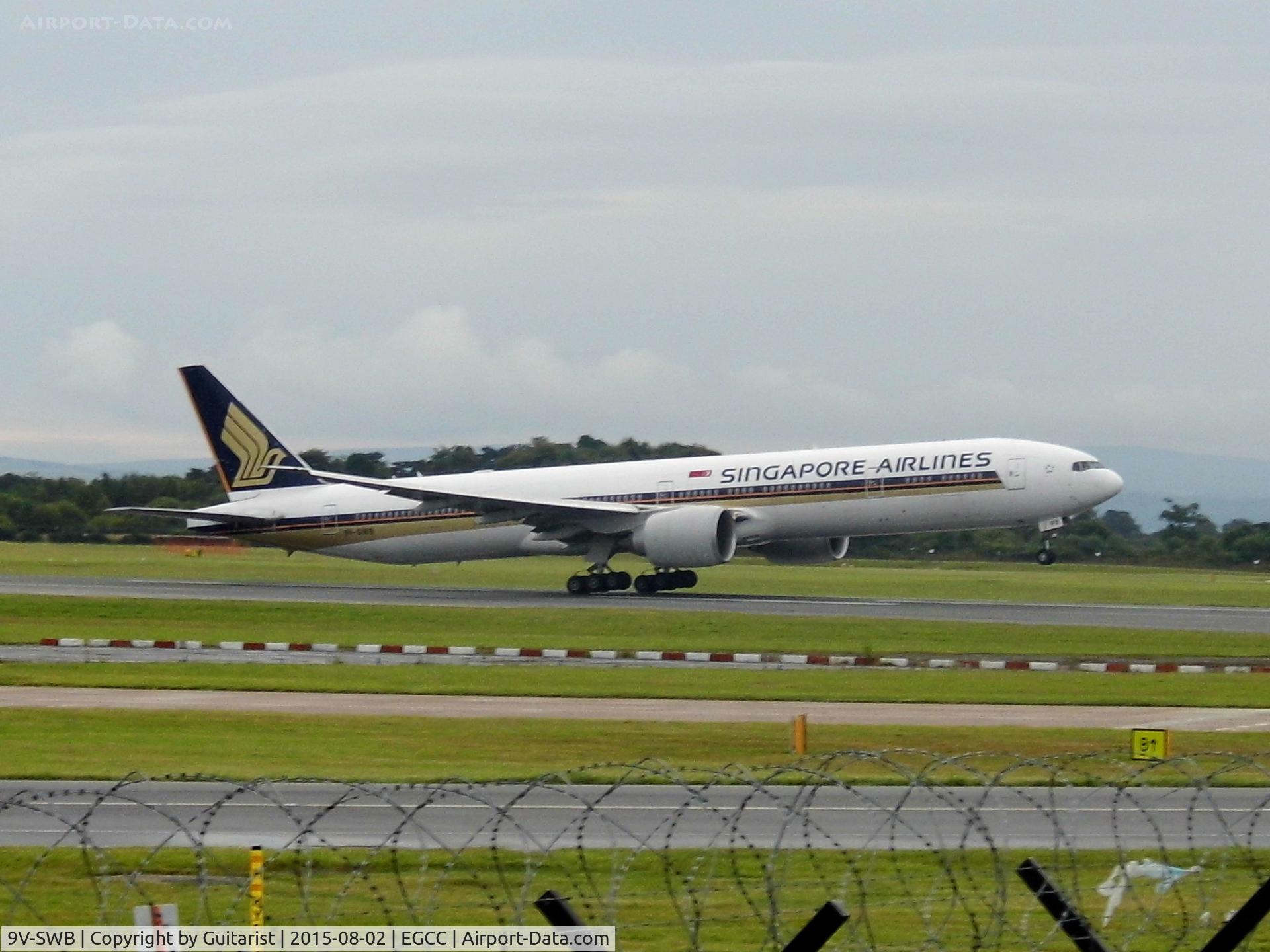 9V-SWB, 2006 Boeing 777-312/ER C/N 33377, At Manchester