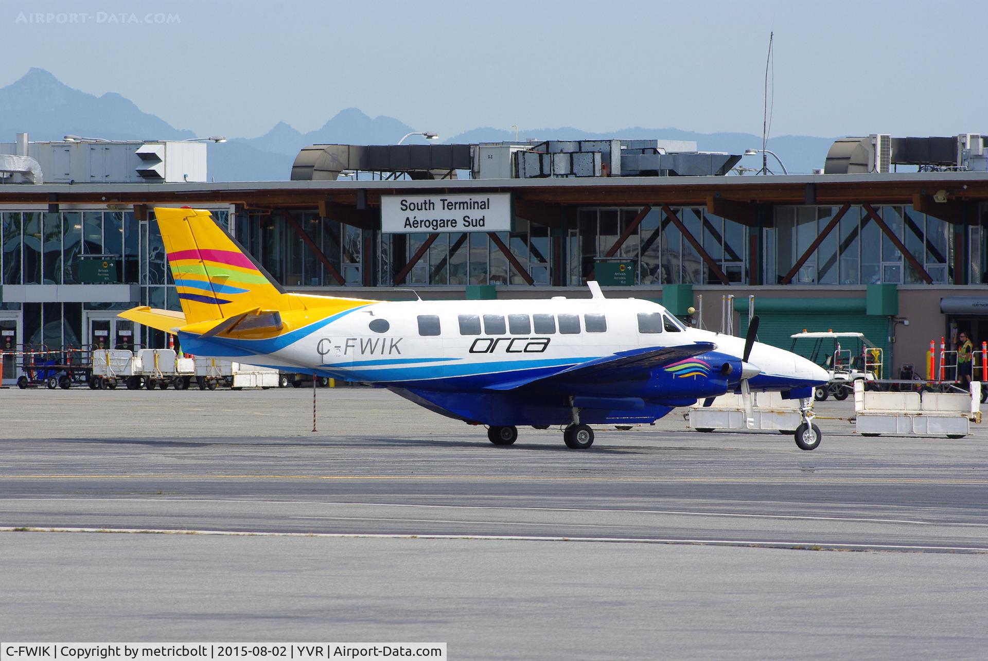 C-FWIK, 1968 Beech 99 C/N U-39, At YVR South Terminal