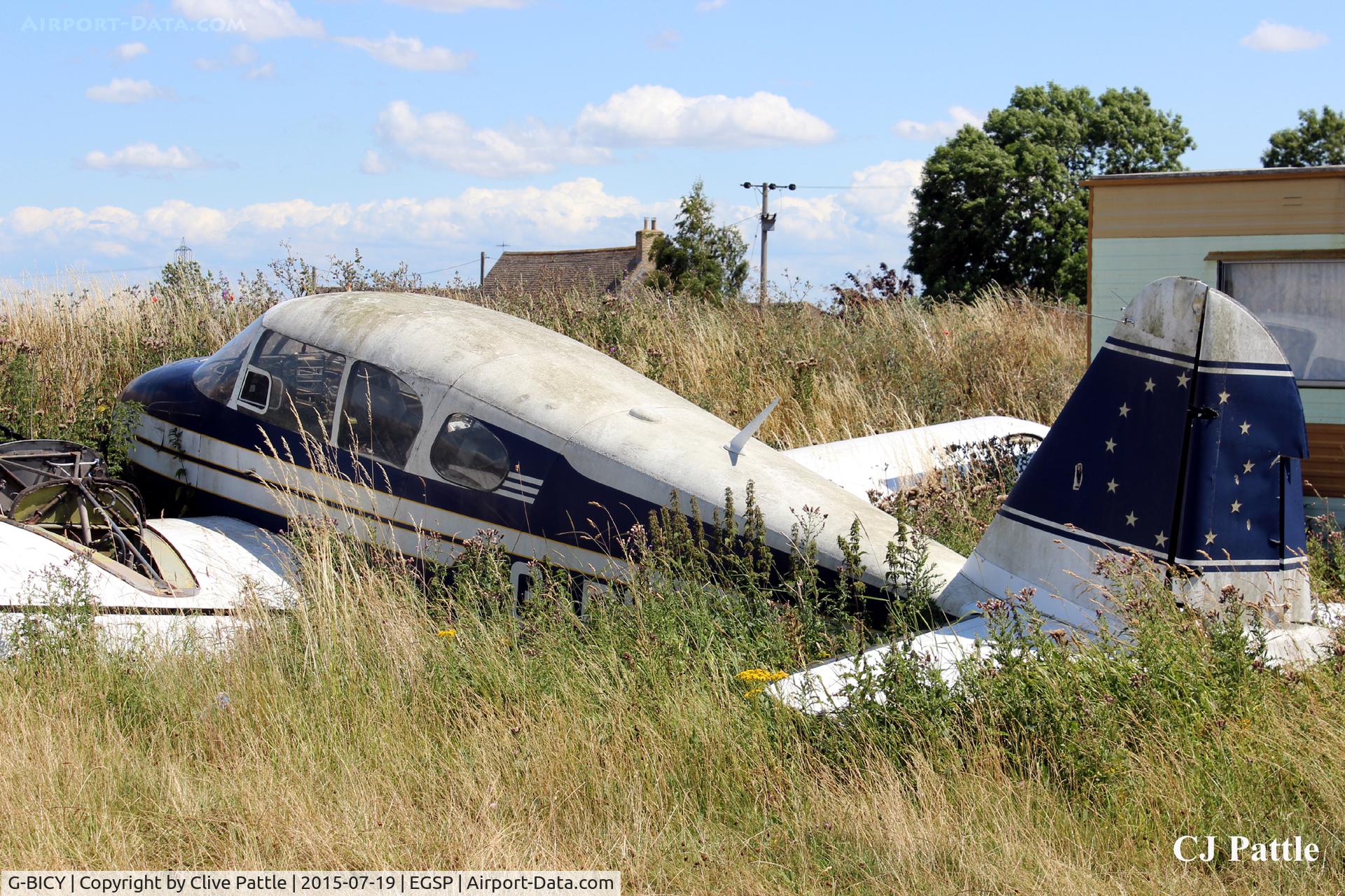 G-BICY, 1960 Piper PA-23-160 Apache C/N 23-1640, The grass is growing taller around the remains of this Apache at Sibson EGSP