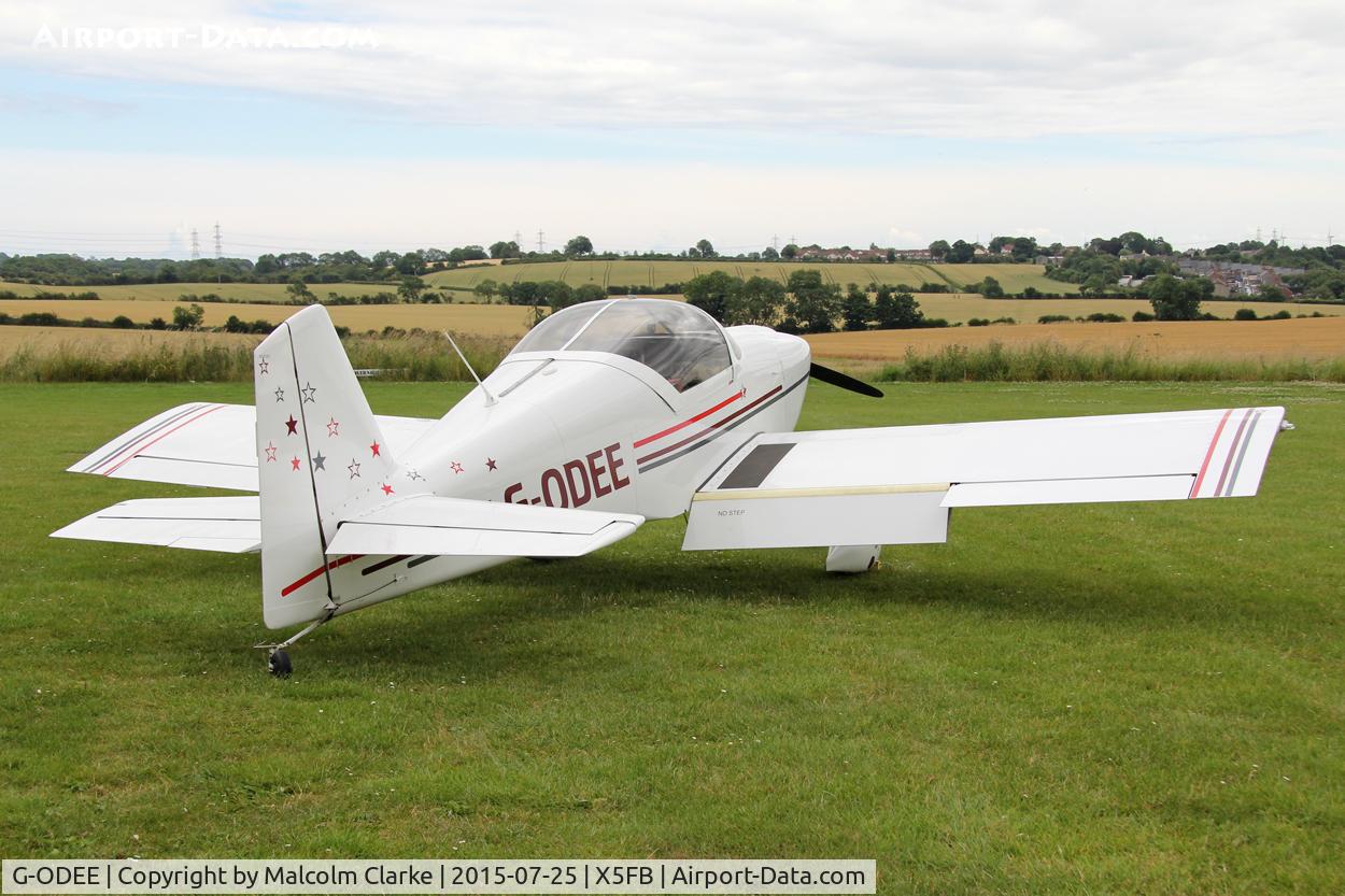G-ODEE, 2002 Vans RV-6 C/N PFA 181A-13173, Vans RV-6, a recent new resident to Fishburn Airfield, July 25th 2015.