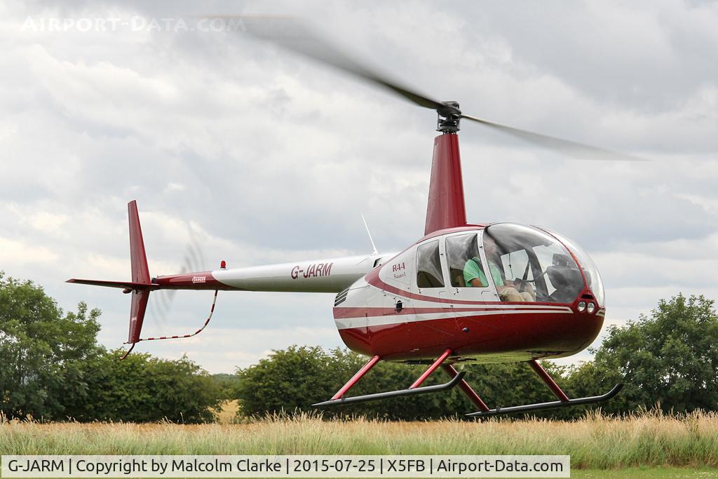 G-JARM, 2006 Robinson R44 Raven I C/N 1620, Robinson R44 Raven I at Fishburn Airfield, July 25th 2015.
