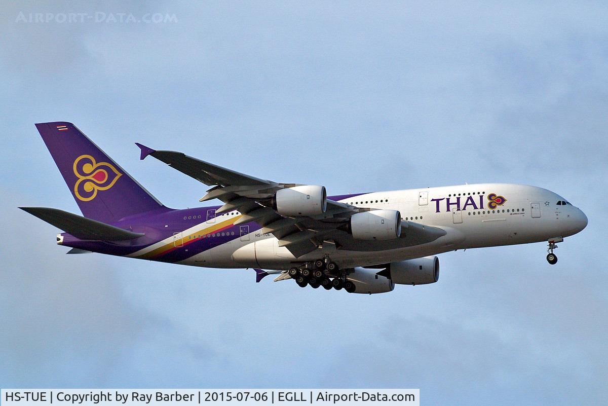 HS-TUE, 2013 Airbus A380-841 C/N 125, Airbus A380-841 [125] (Thai Airways) Home~G 06/07/2015. On approach 27L.