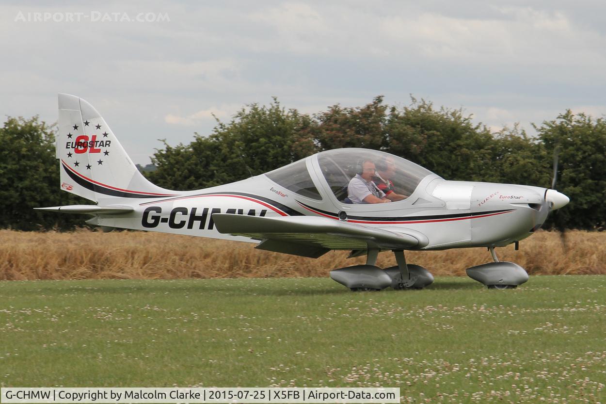 G-CHMW, 2013 Aerotechnik EV-97 Eurostar SL C/N LAA 315B-15158, Aerotechnik EV-97 Eurostar SL at Fishburn Airfield, July 25th 2015.