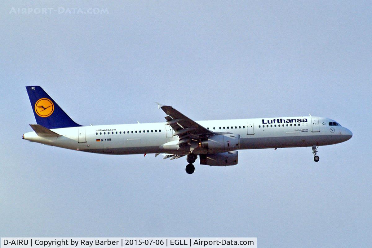 D-AIRU, 1997 Airbus A321-131 C/N 692, Airbus A321-131 [0692] (Lufthansa) Home~G 06/07/2015. On approach 27L.