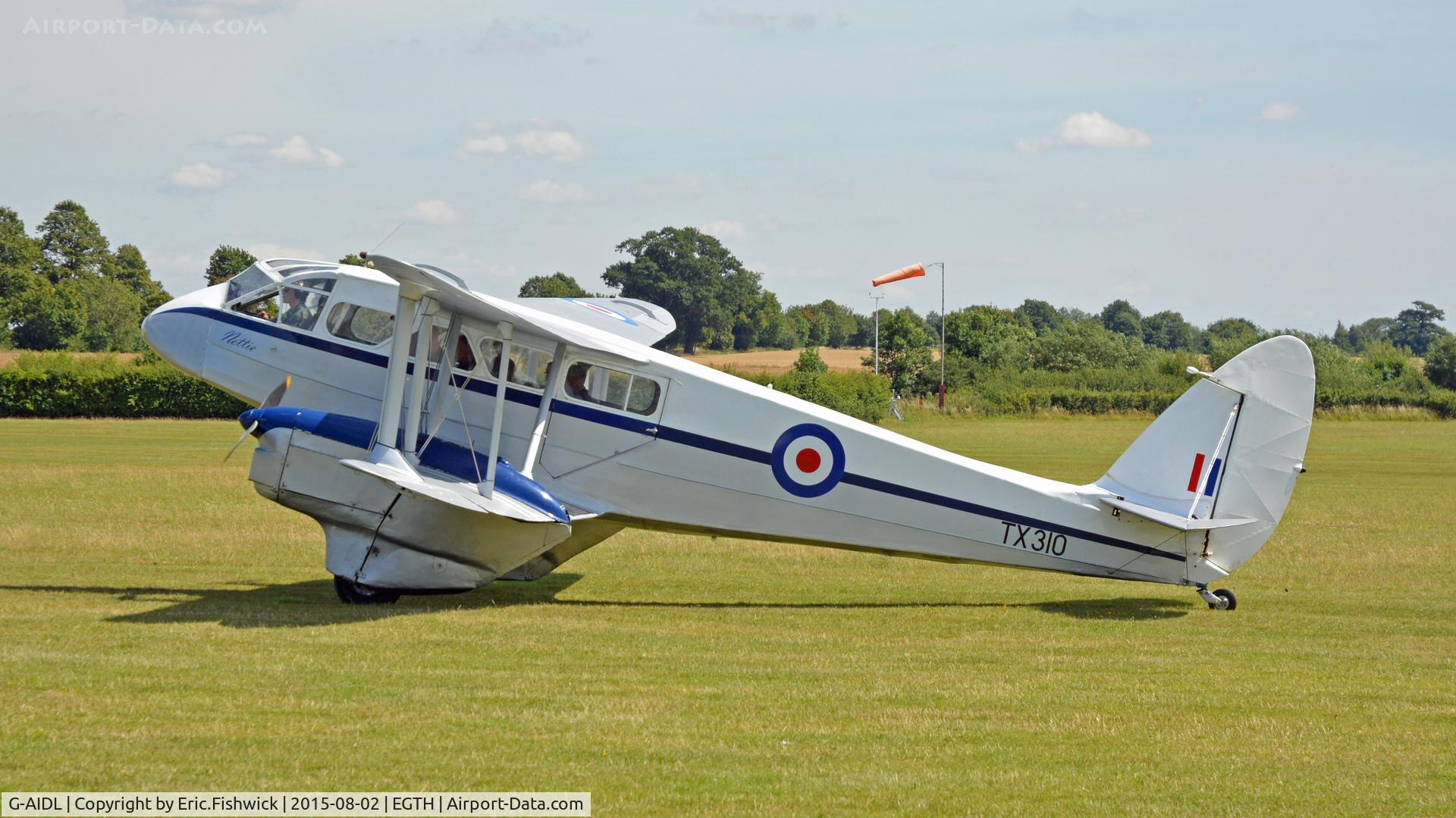 G-AIDL, 1946 De Havilland DH-89A Dominie/Dragon Rapide 6 C/N 6968, 1. 'Nettie' at the Shuttleworth Wings and Wheels Airshow, Aug. 2015.