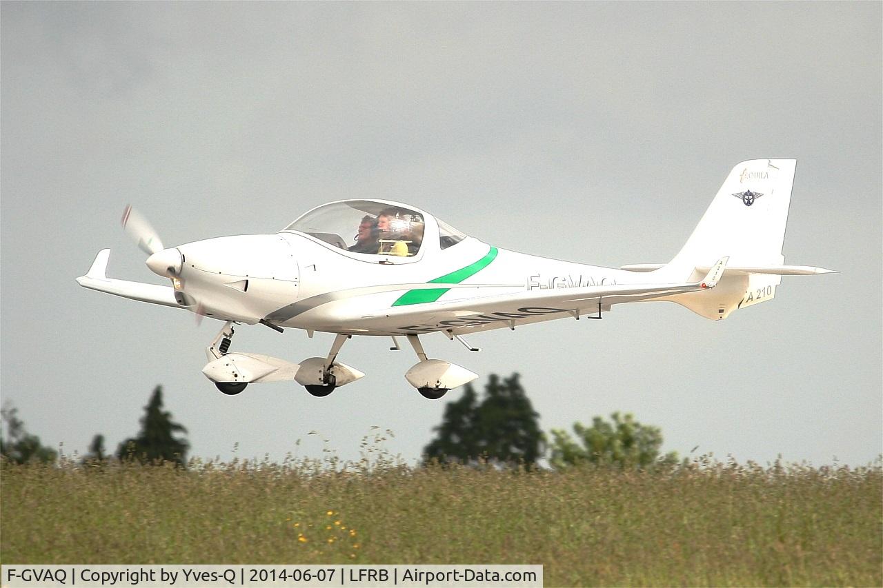 F-GVAQ, Aquila A210 (AT01) C/N AT01-104, Aquila A210 (AT01), On final Rwy 25L, Brest-Bretagne Airport (LFRB-BES)