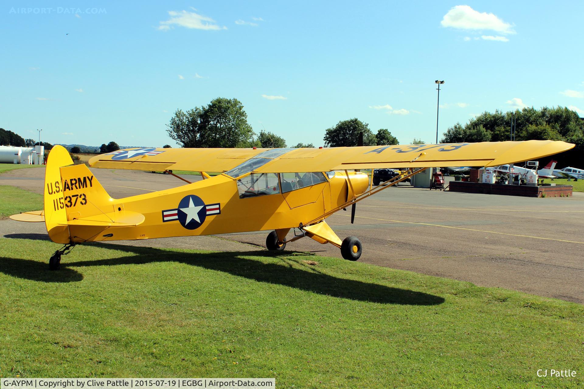 G-AYPM, 1951 Piper L-18C Super Cub C/N 18-1373, Resting at Leicester EGBG