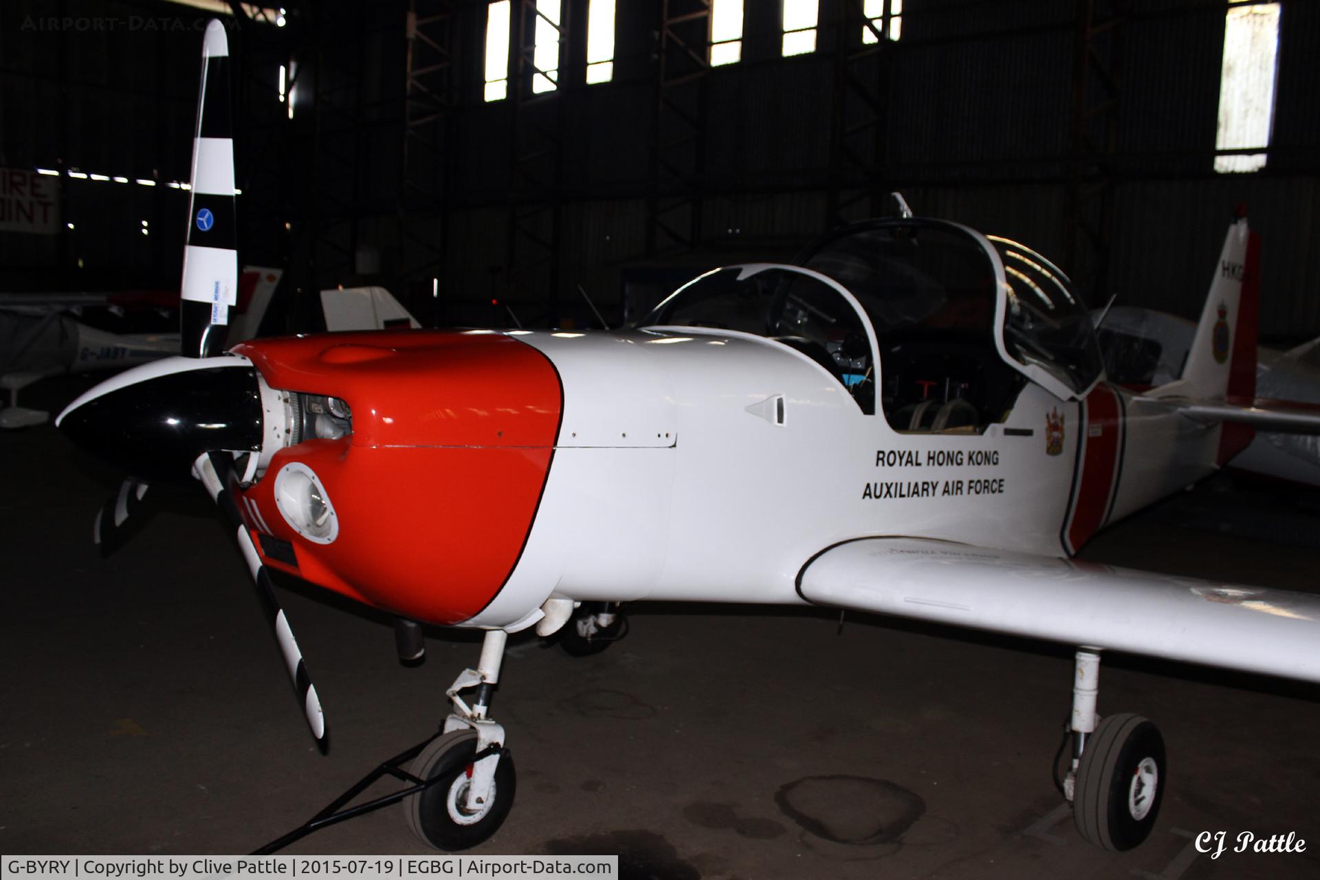G-BYRY, 1987 Slingsby T-67M-200 Firefly C/N 2042, Hangared at Leicester EGBG