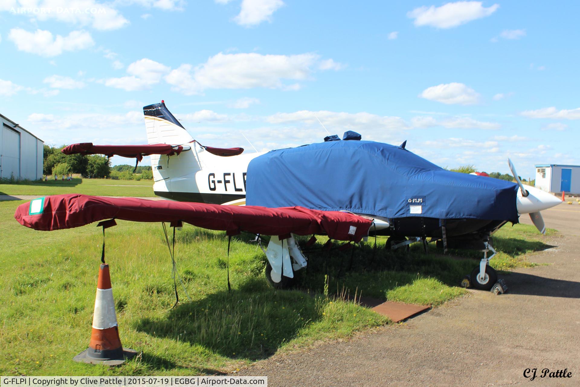 G-FLPI, 1974 Rockwell International 112 Commander C/N 205, Parked up at Leicester EGBG