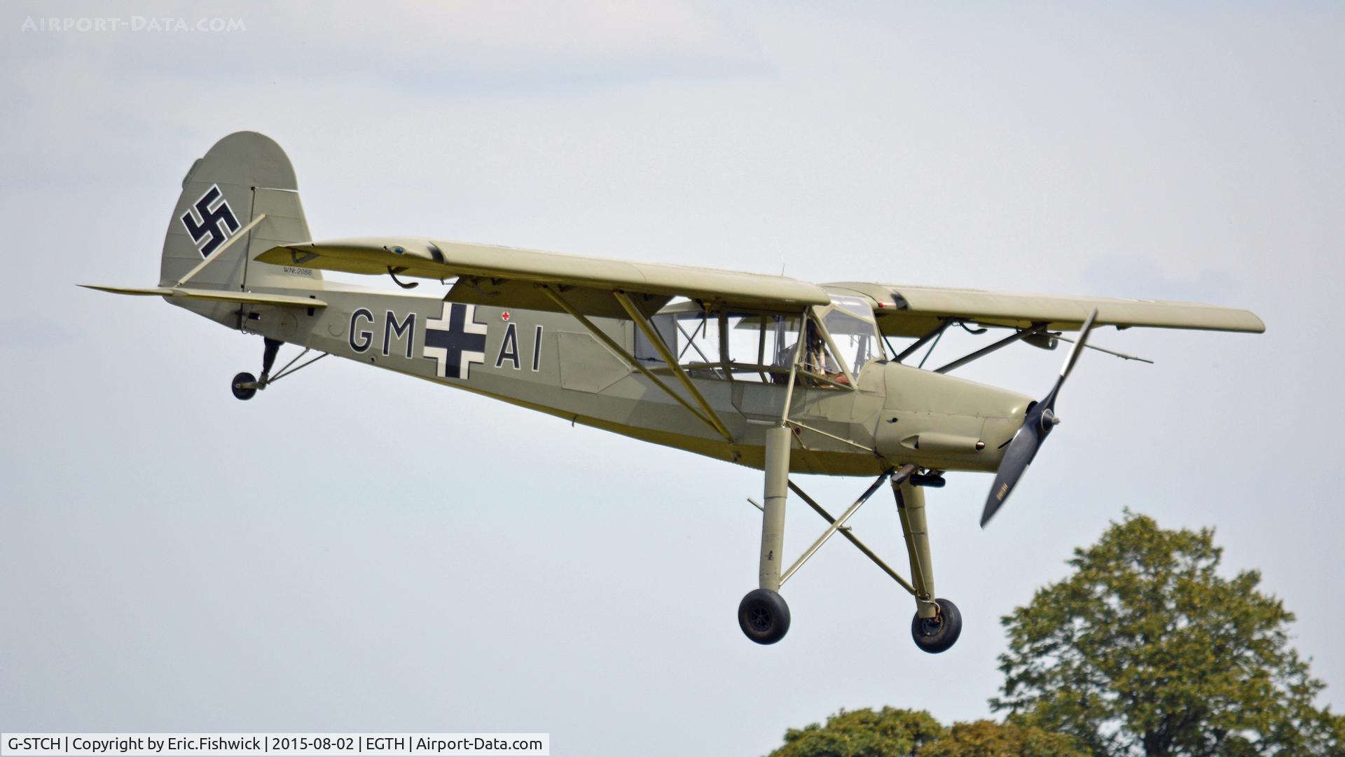 G-STCH, 1942 Fieseler Fi-156A-1 Storch C/N 2088, 42. G-STCH at the Shuttleworth Wings and Wheels Airshow, Aug. 2015.
