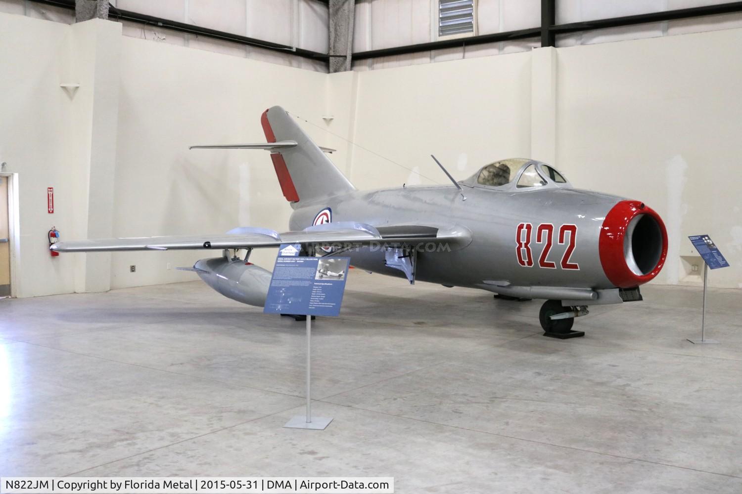 N822JM, Mikoyan-Gurevich MiG-15 C/N 1B00822, Mig 15