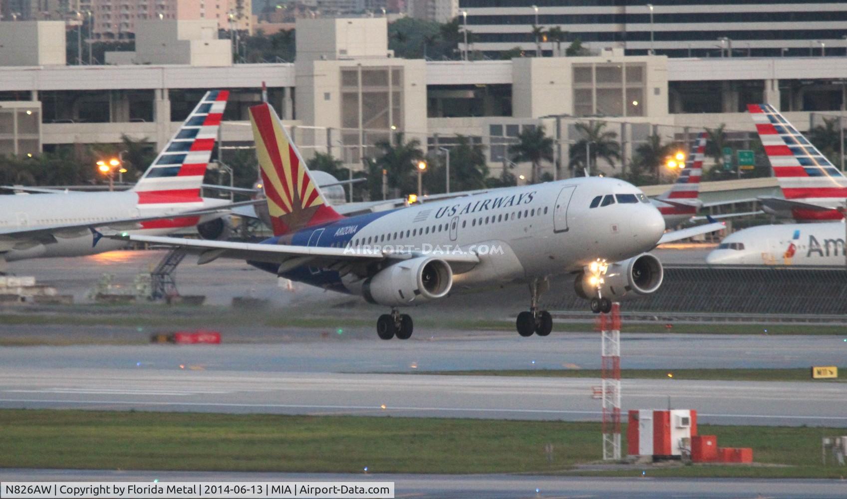 N826AW, 2001 Airbus A319-132 C/N 1534, US Airways Arizona