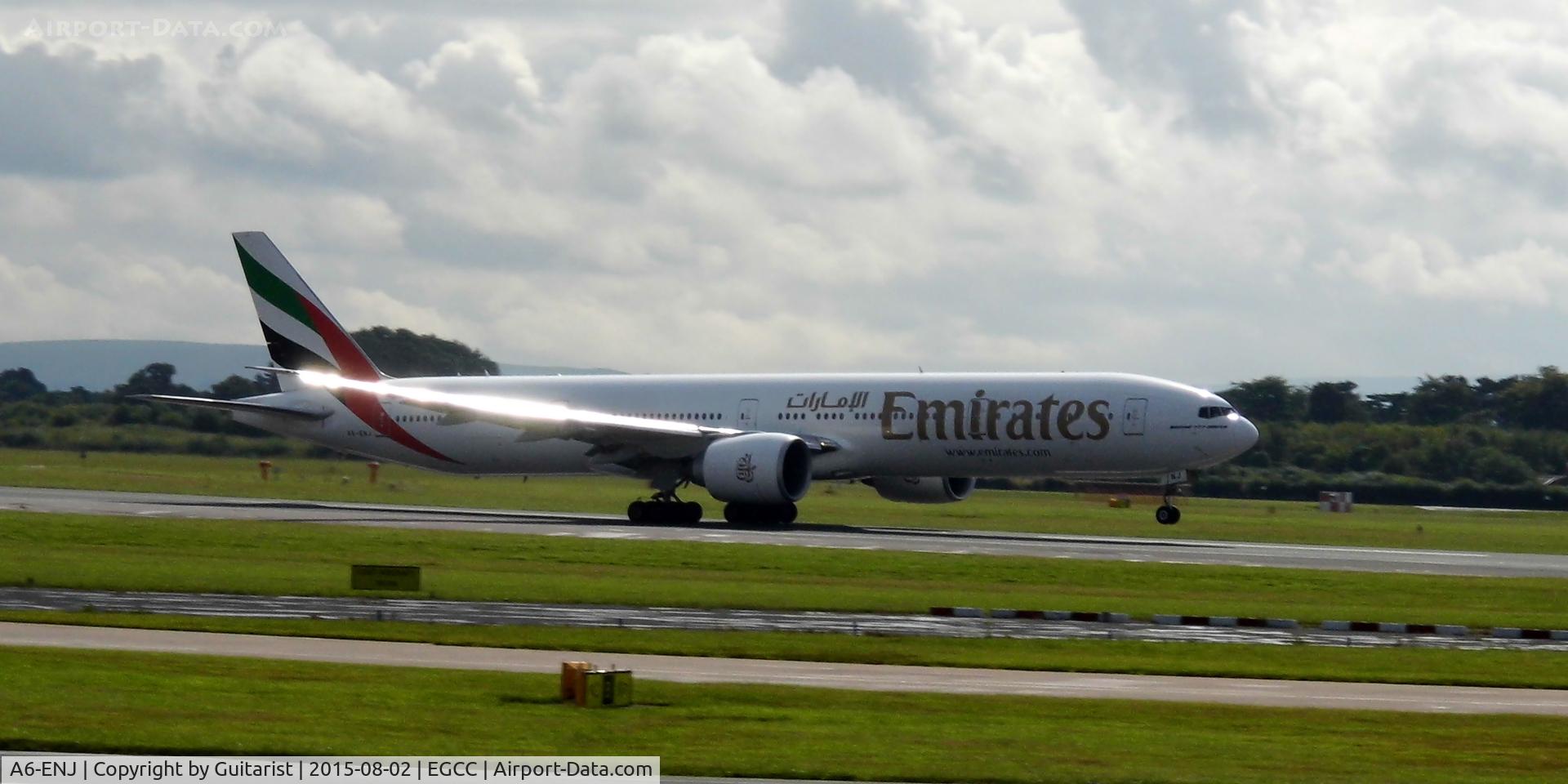 A6-ENJ, 2013 Boeing 777-31H/ER C/N 35605, At Manchester