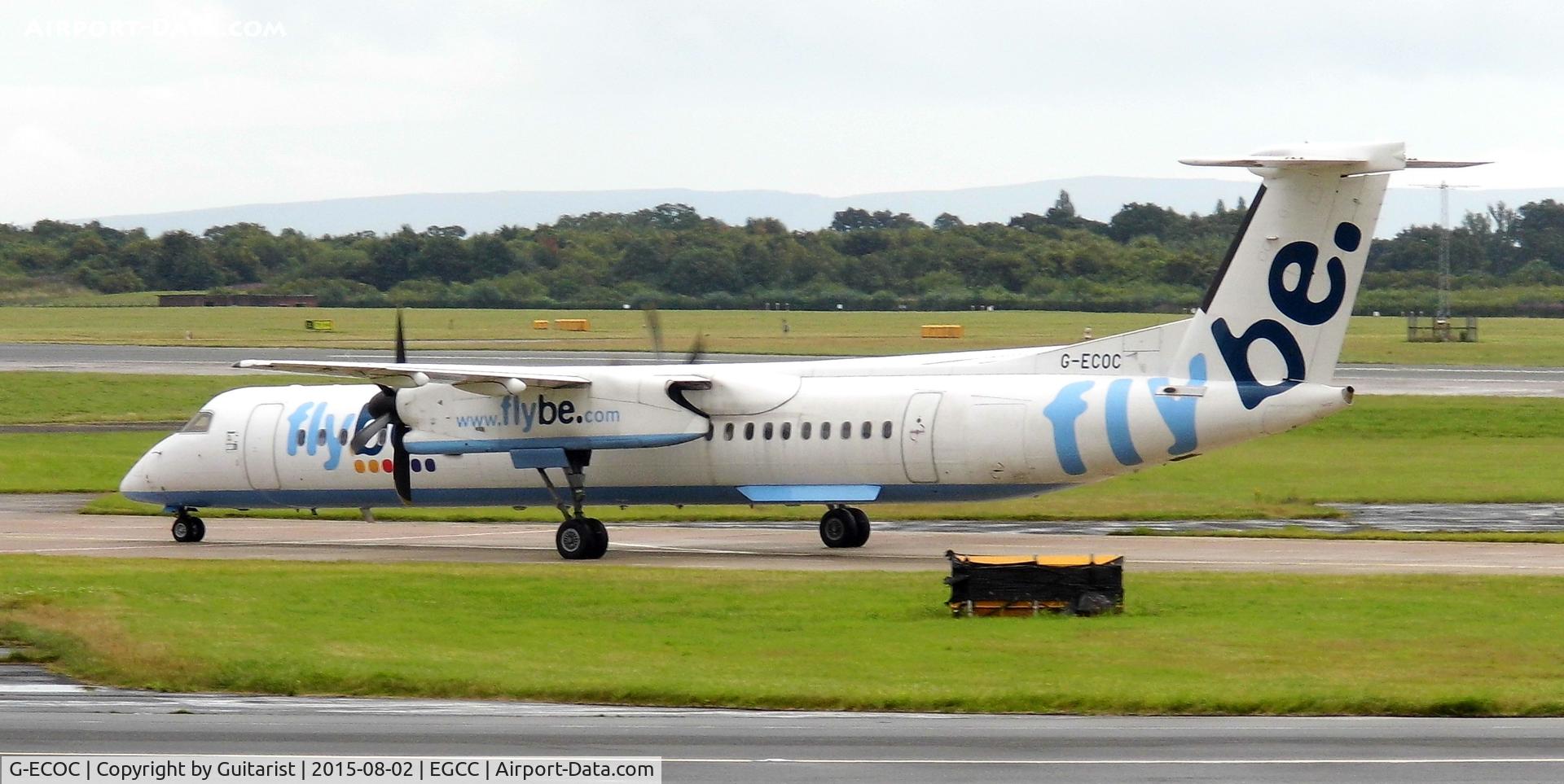 G-ECOC, 2007 De Havilland Canada DHC-8-402Q Dash 8 C/N 4197, At Manchester