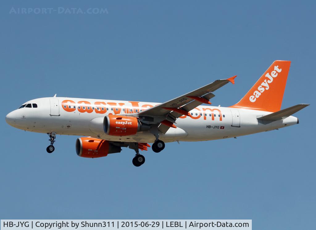 HB-JYG, 2011 Airbus A319-111 C/N 4781, Landing rwy 25R