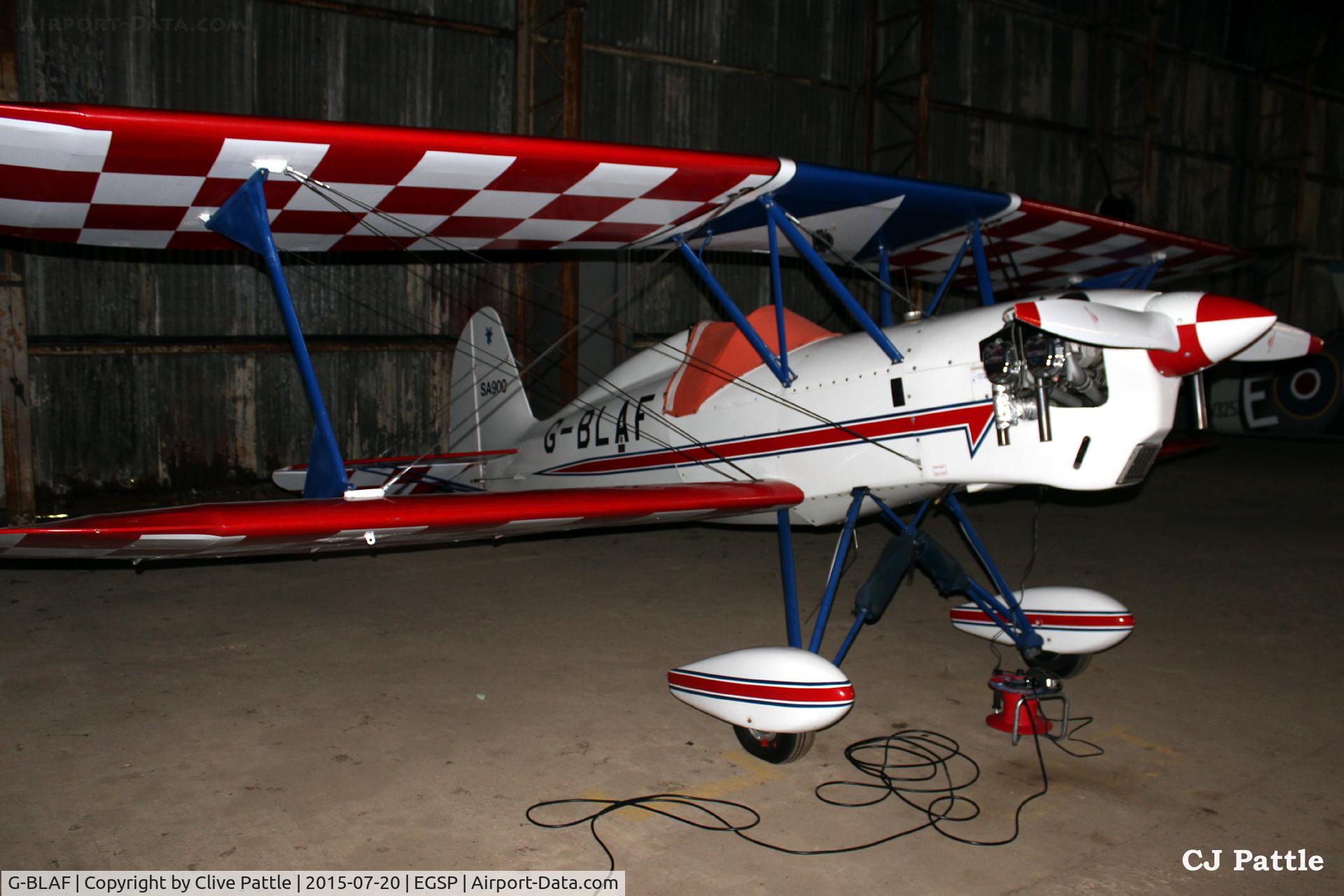 G-BLAF, 1987 Stolp SA-900 V-Star C/N PFA 106-10651, Hangared at Sibson EGSP