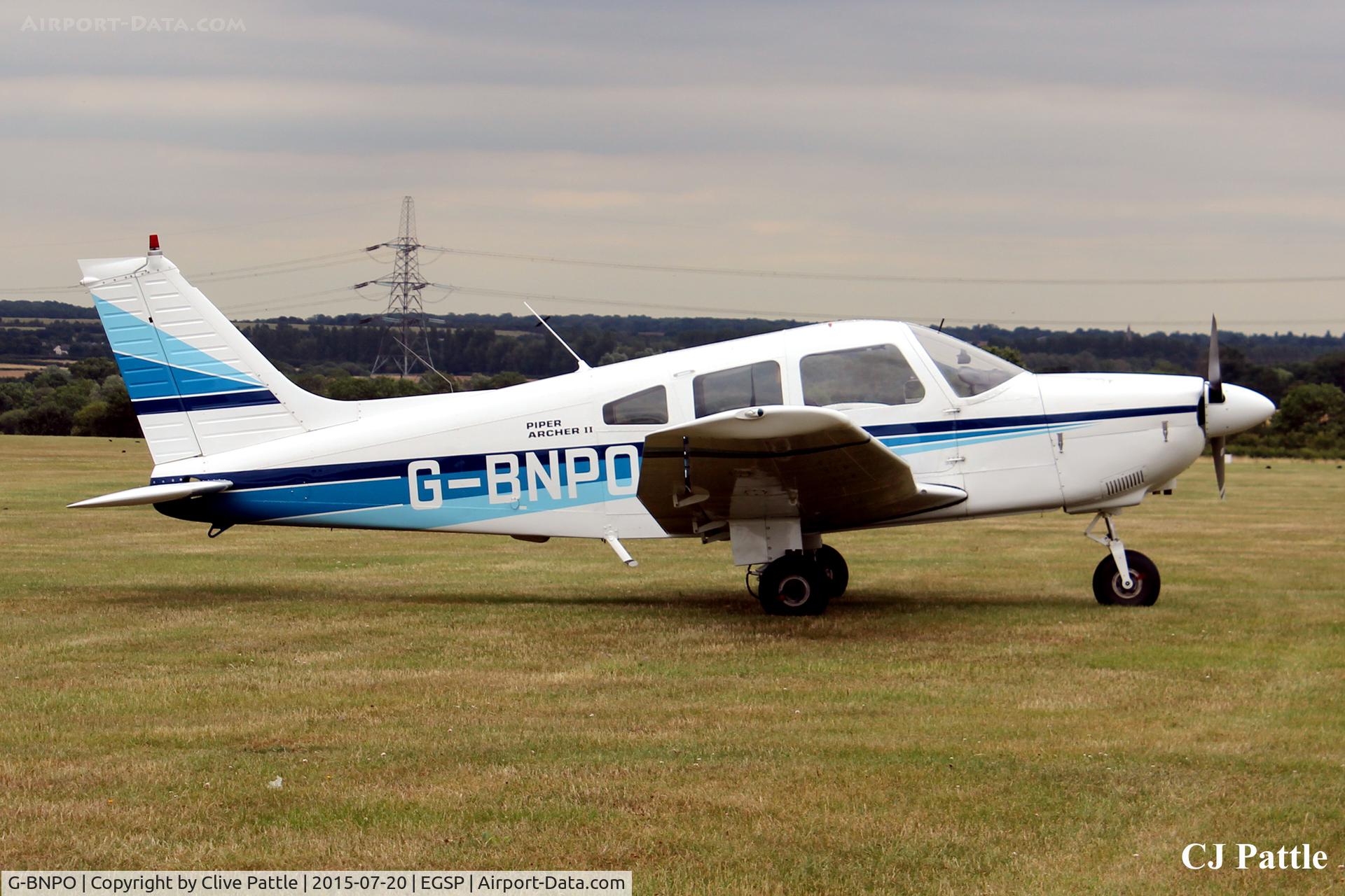 G-BNPO, 1978 Piper PA-28-181 Cherokee Archer II C/N 28-7890123, On the grass at Sibson EGSP
