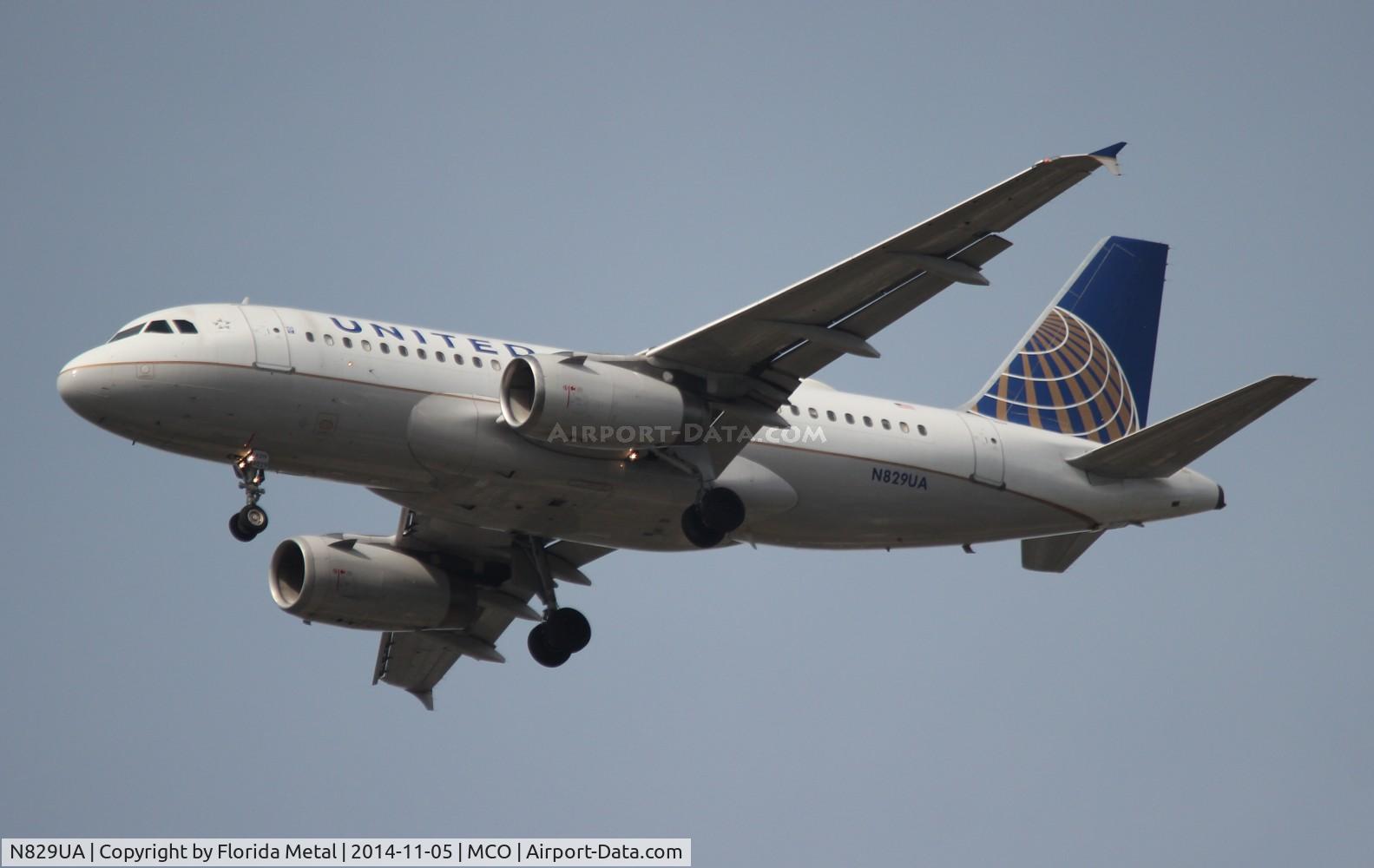 N829UA, 2000 Airbus A319-131 C/N 1211, United
