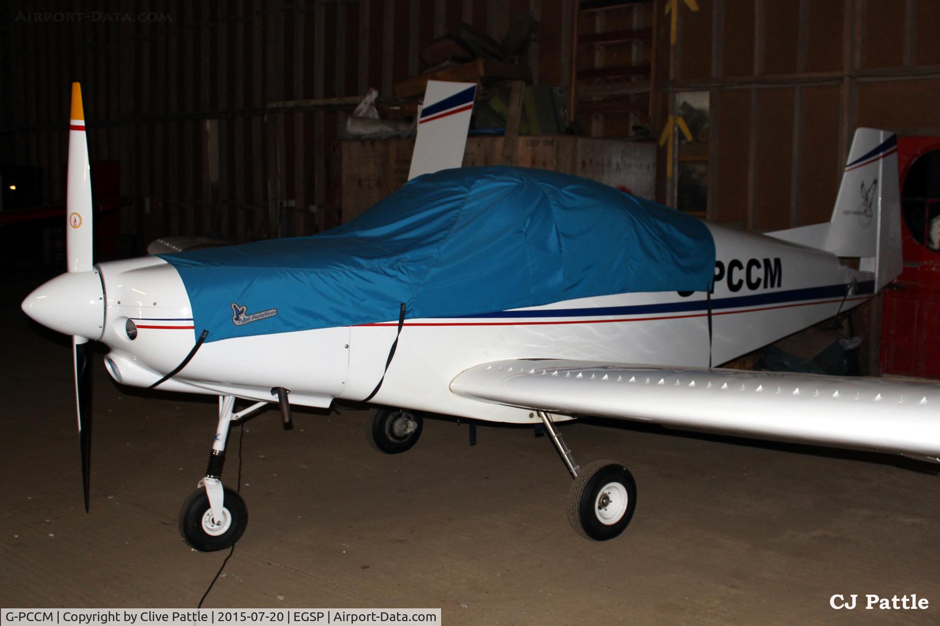 G-PCCM, 2014 Alpi Aviation Pioneer 200-M C/N LAA 334-15250, Hangared at Sibson EGSP