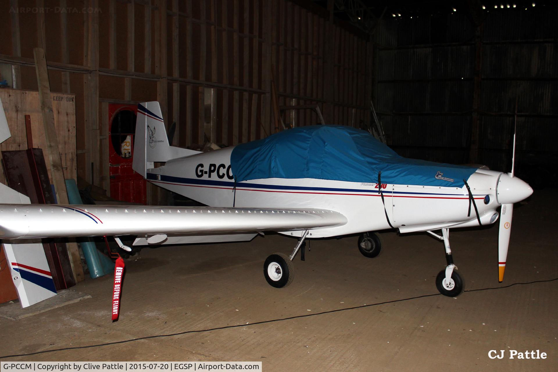 G-PCCM, 2014 Alpi Aviation Pioneer 200-M C/N LAA 334-15250, Hangared at Sibson EGSP
