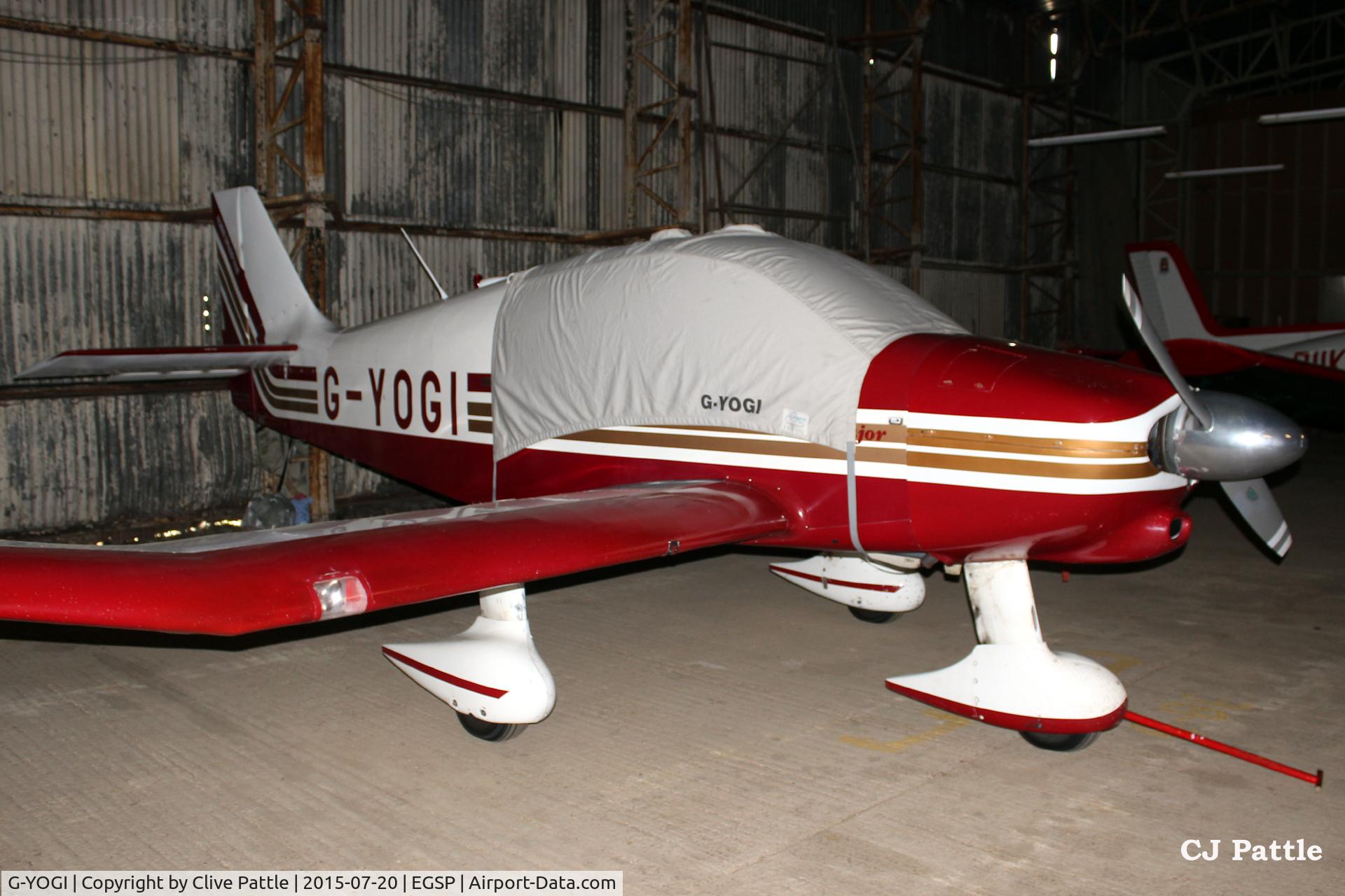 G-YOGI, 1975 Robin DR-400-140B Major C/N 1090, Hangared at Sibson EGSP