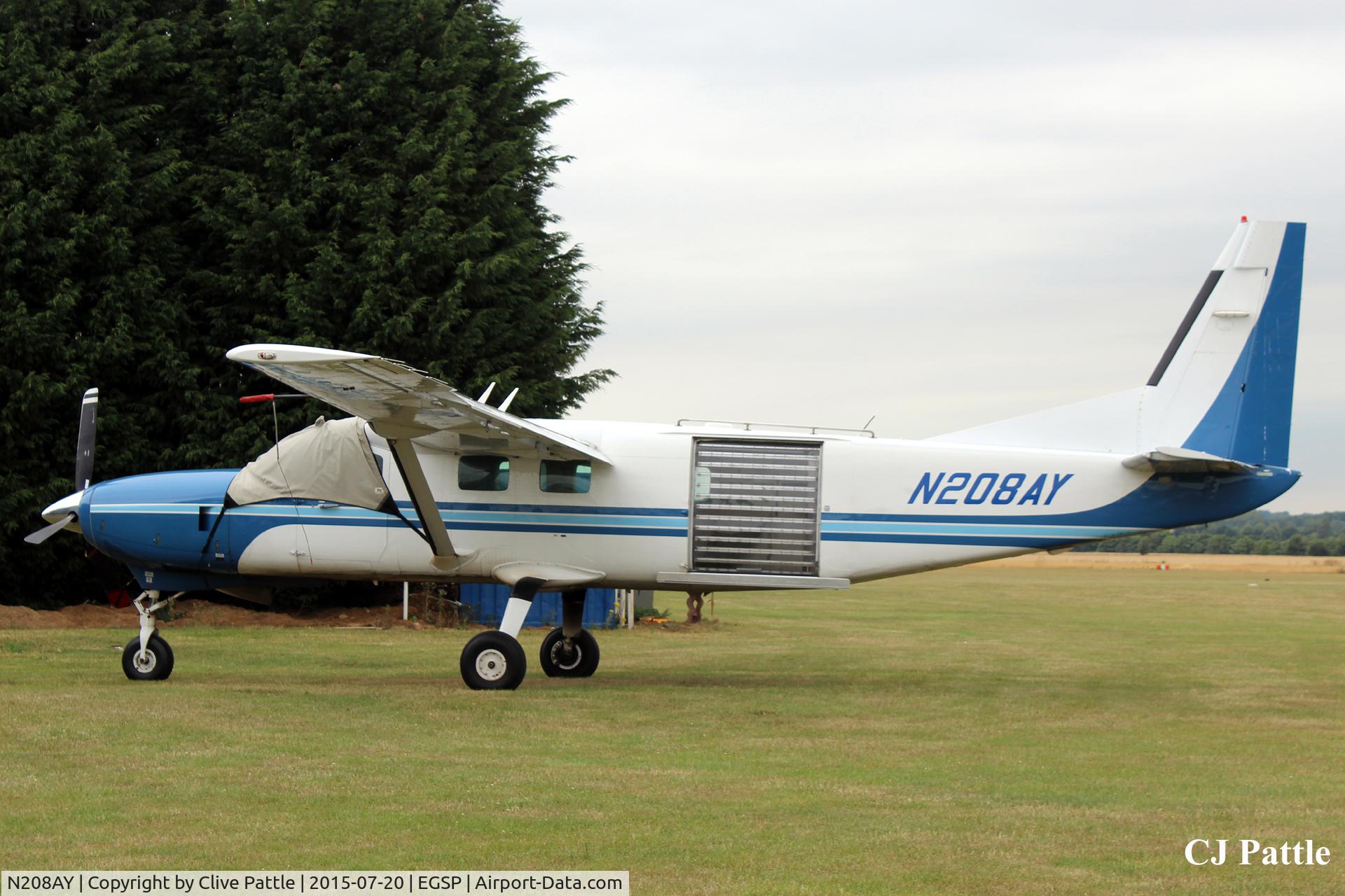 N208AY, 2005 Cessna 208B Grand Caravan C/N 208B1146, Parked up at Sibson EGSP