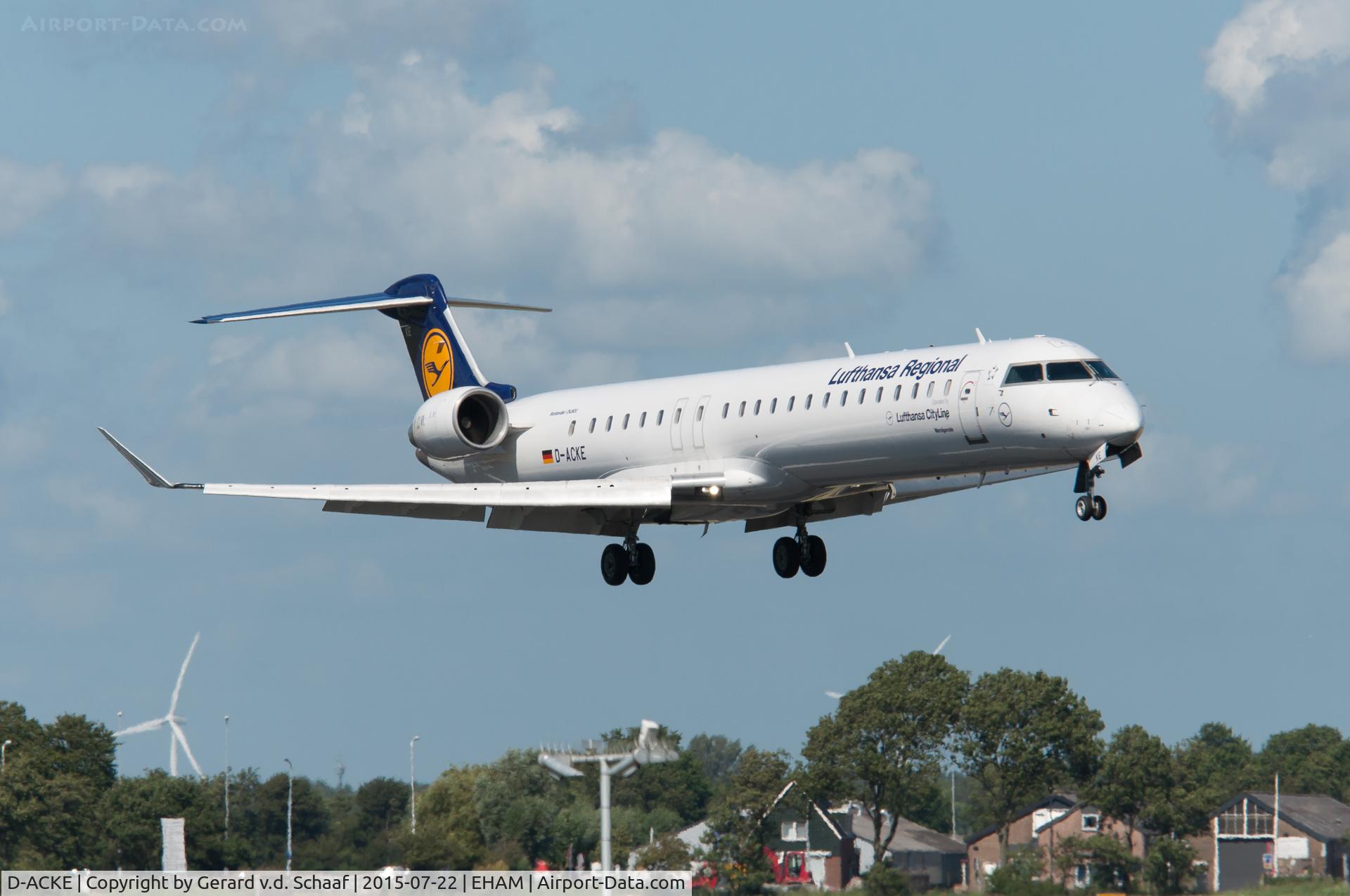 D-ACKE, 2006 Bombardier CRJ-900LR (CL-600-2D24) C/N 15081, Schiphol, July 2015