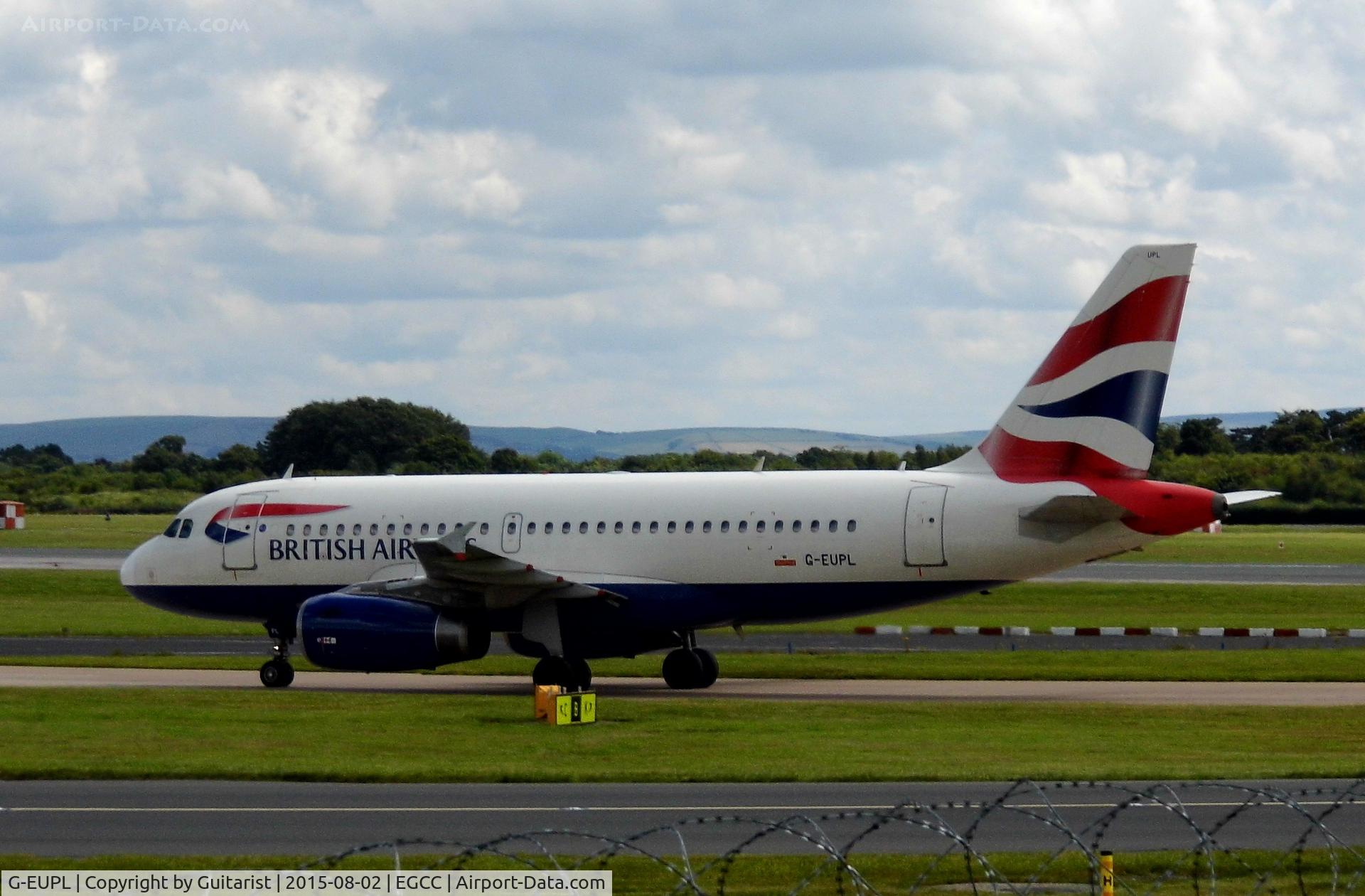 G-EUPL, 2000 Airbus A319-131 C/N 1239, At Manchester