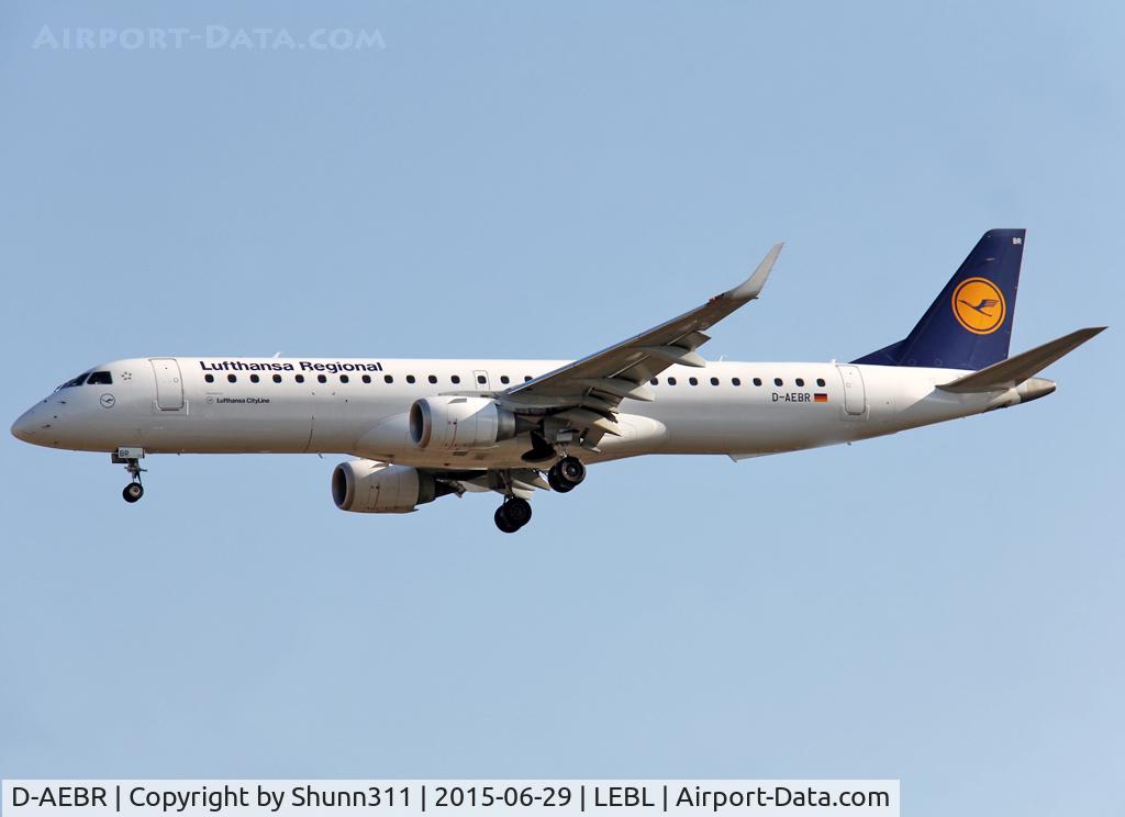 D-AEBR, 2012 Embraer 195LR  (ERJ-190-200LR) C/N 19000558, Landing rwy 25R
