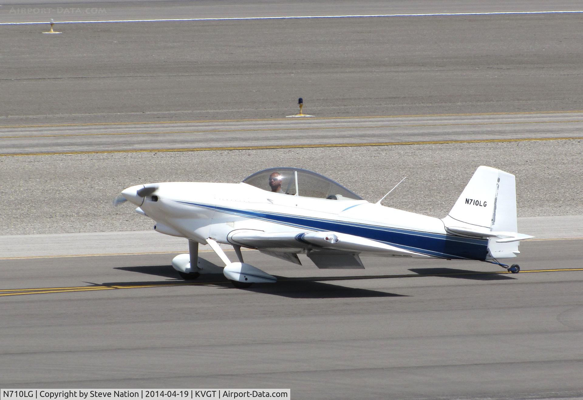 N710LG, Vans RV-4 C/N 710, Locally-based VANS RV-4 homebuilt taxiing in @ North Las Vegas Airport, NV