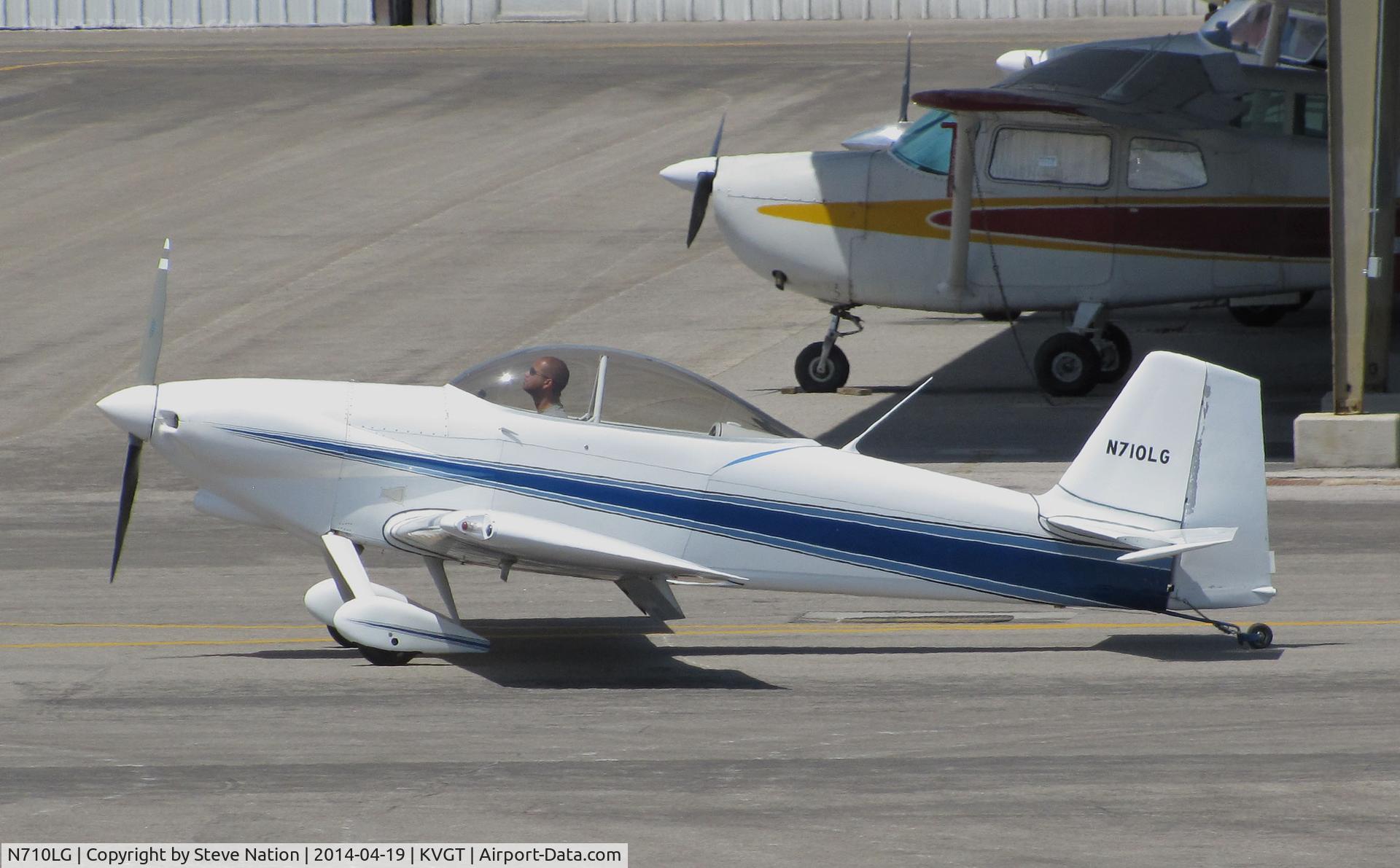 N710LG, Vans RV-4 C/N 710, Locally-based VANS RV-4 home built taxiing in @ North Las Vegas Airport, NV