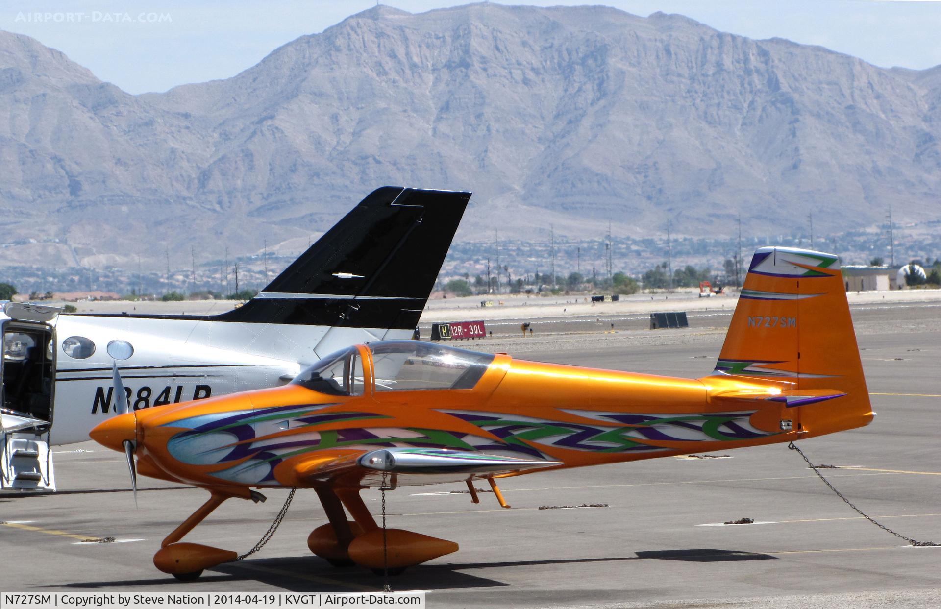 N727SM, Vans RV-7A C/N 72959, Bakersfield, CA-based VANS RV-7A on transient ramp @ North Las Vegas Airport, NV
