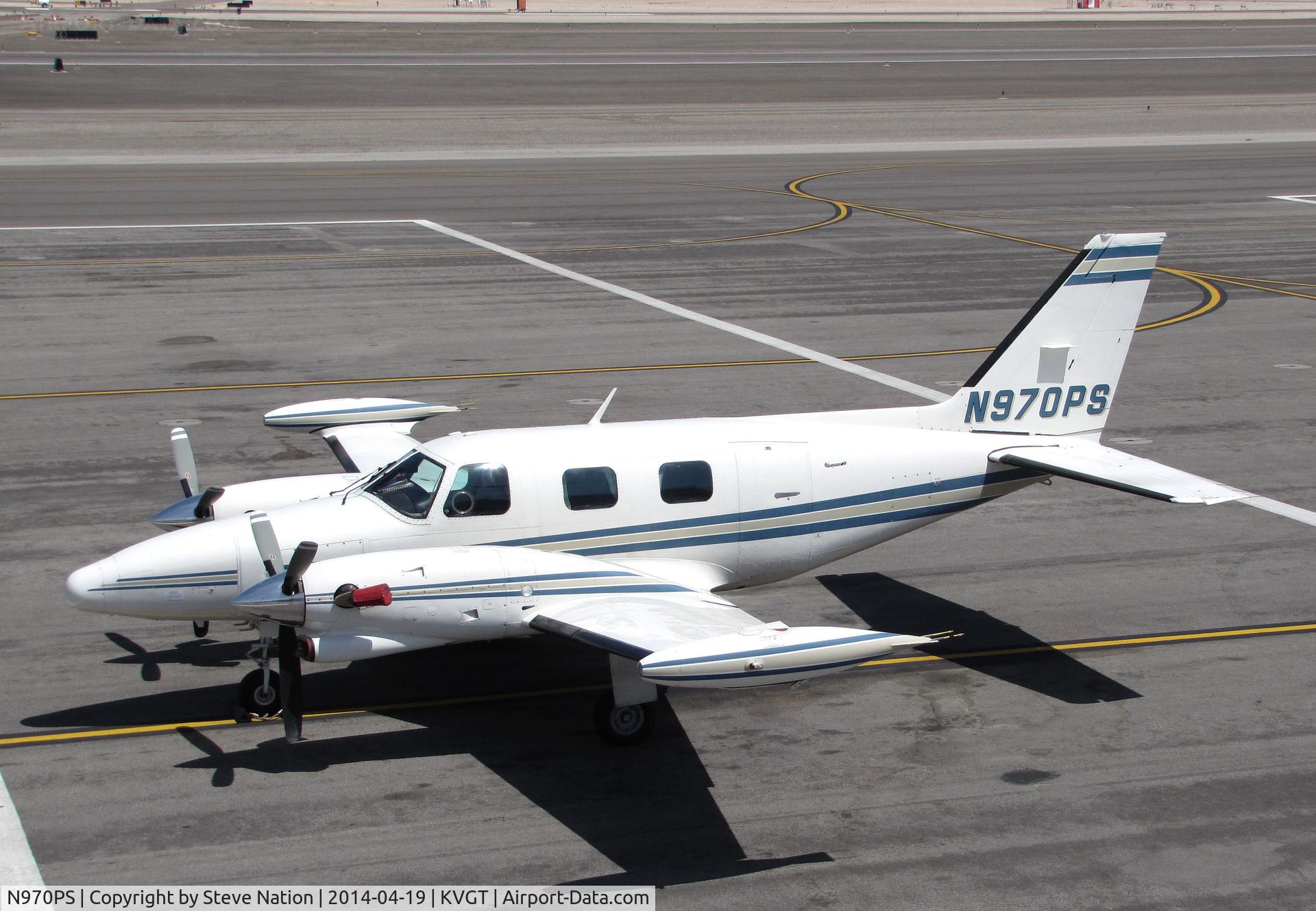 N970PS, 1979 Piper PA-31T C/N 31T-8020023, Huron, SD-based 1979 PA-31T on transient ramp @ North Las Vegas Airport, NV