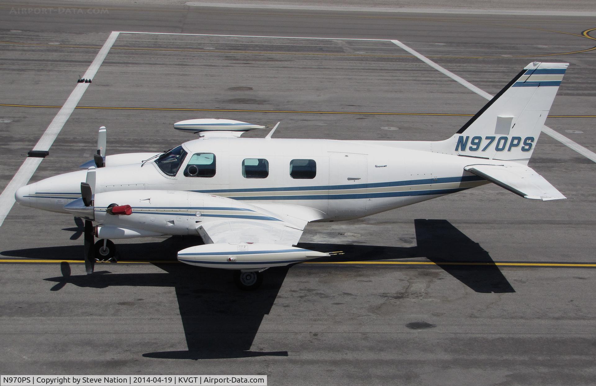 N970PS, 1979 Piper PA-31T C/N 31T-8020023, Huron, SD-based 1979 PA-31T on transient ramp @ North Las Vegas Airport, NV