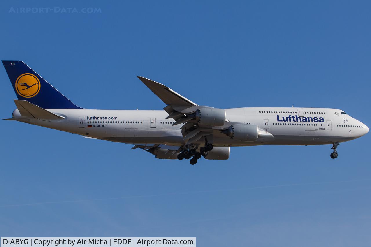 D-ABYG, 2013 Boeing 747-830 C/N 37831, Lufthansa