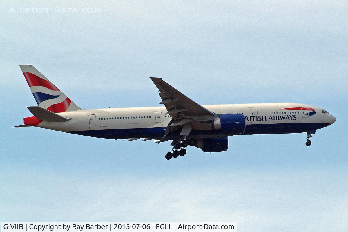 G-VIIB, 1997 Boeing 777-236 C/N 27484, Boeing 777-236ER [27484] (British Airways) Home~G 06/07/2015. On approach 27L.