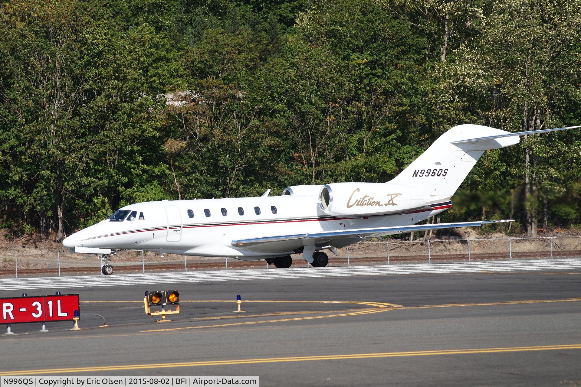 N996QS, 2002 Cessna 750 Citation X C/N 750-0196, 2002 Cessna 750 on it's take off roll.