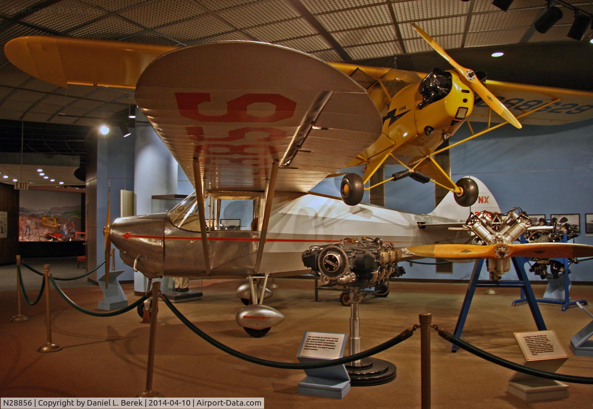 N28856, 1941 Knepper Aircraft Enterprises KA-1 C/N 1, This unique 1941 aircraft was restored by the family of the man who built it, Paul H. Knepper.  It is on display at the State Museum of Pennsylvania, in Harrisburg.