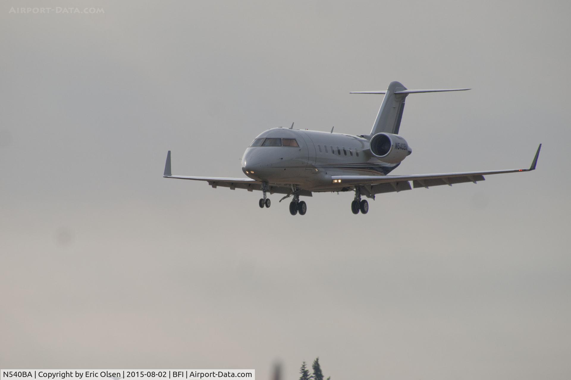 N540BA, 2007 Bombardier Challenger 605 (CL-600-2B16) C/N 5729, 2007 Bombardier coming in for a landing.