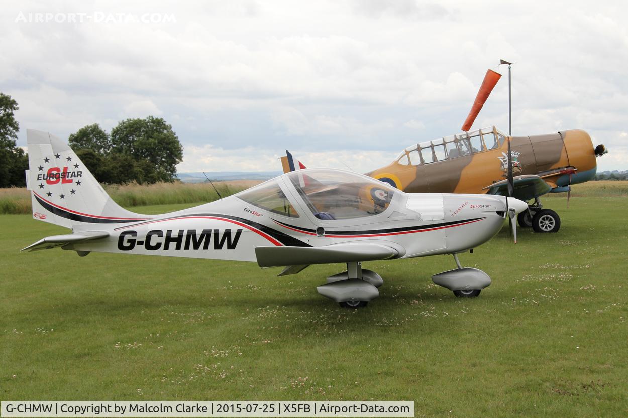 G-CHMW, 2013 Aerotechnik EV-97 Eurostar SL C/N LAA 315B-15158, Aerotechnik EV-97 Eurostar SL at Fishburn Airfield, July 25th 2015.