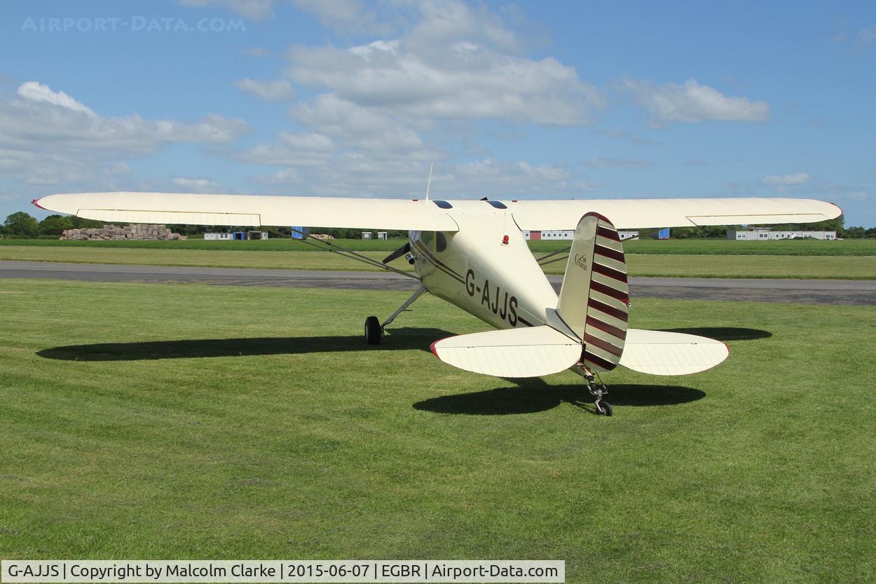 G-AJJS, 1947 Cessna 120 C/N 13047, Cessna 120 at The Real Aeroplane Club's Radial Engine Aircraft Fly-In, Breighton Airfield, June 7th 2015.