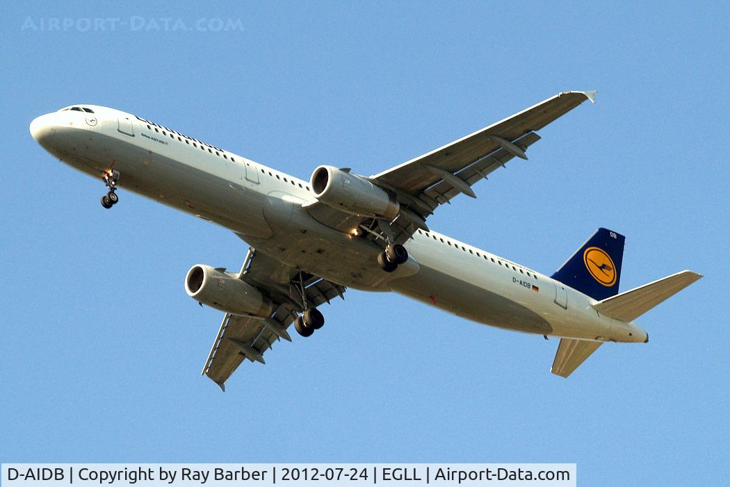D-AIDB, 2010 Airbus A321-231 C/N 4545, Airbus A321-231 [4545] (Lufthansa) Home~G 24/07/2012. On approach 27R.
