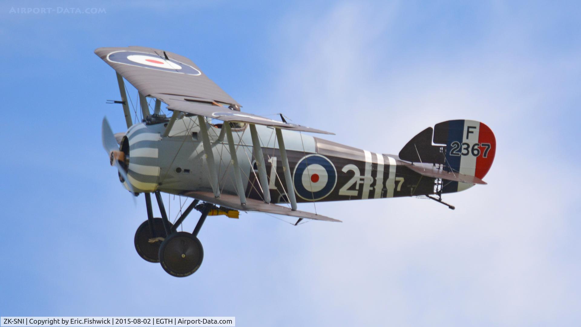 ZK-SNI, 2011 The Vintage Aviator Sopwith 7F-1 Snipe Replica C/N 0112, 41. ZK-SNI in display mode at The Shuttleworth Wings and Wheels Airshow, Aug. 2015.