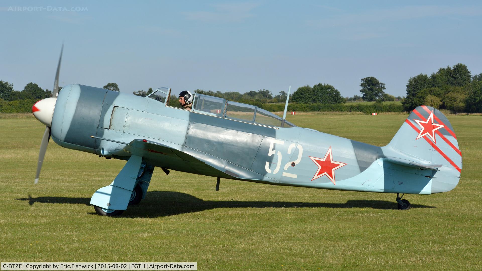 G-BTZE, 1955 Let C-11 (Yak-11) C/N 171312, 1. G-BTZE at The Shuttleworth Wings and Wheels Airshow, Aug. 2015.