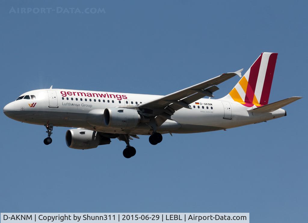 D-AKNM, 1999 Airbus A319-112 C/N 1089, Landing rwy 25R