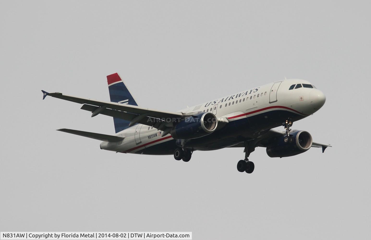 N831AW, 2001 Airbus A319-132 C/N 1576, USAirways