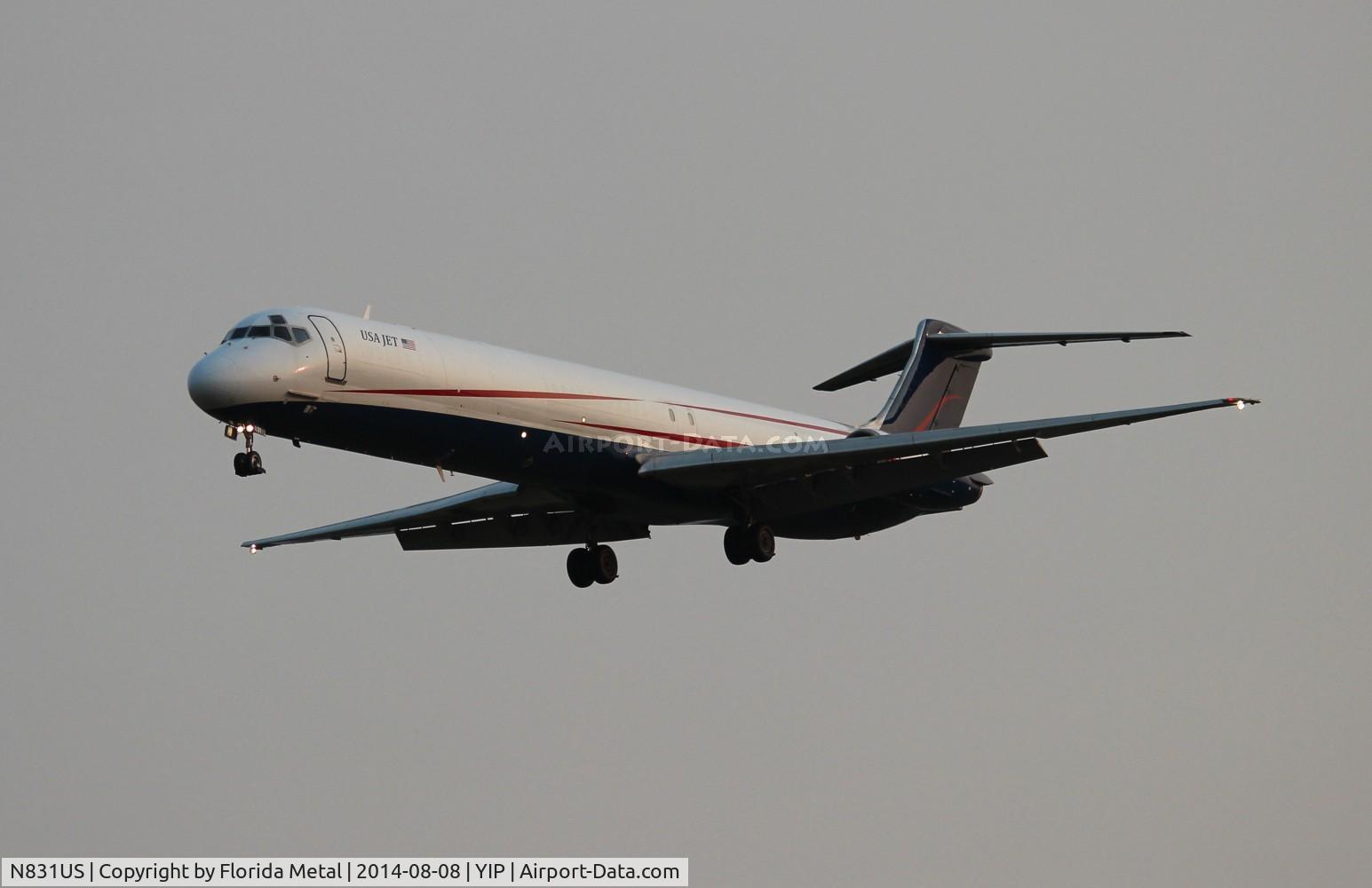 N831US, 1989 McDonnell Douglas MD-83 (DC-9-83) C/N 49791, USA Jet MD-83